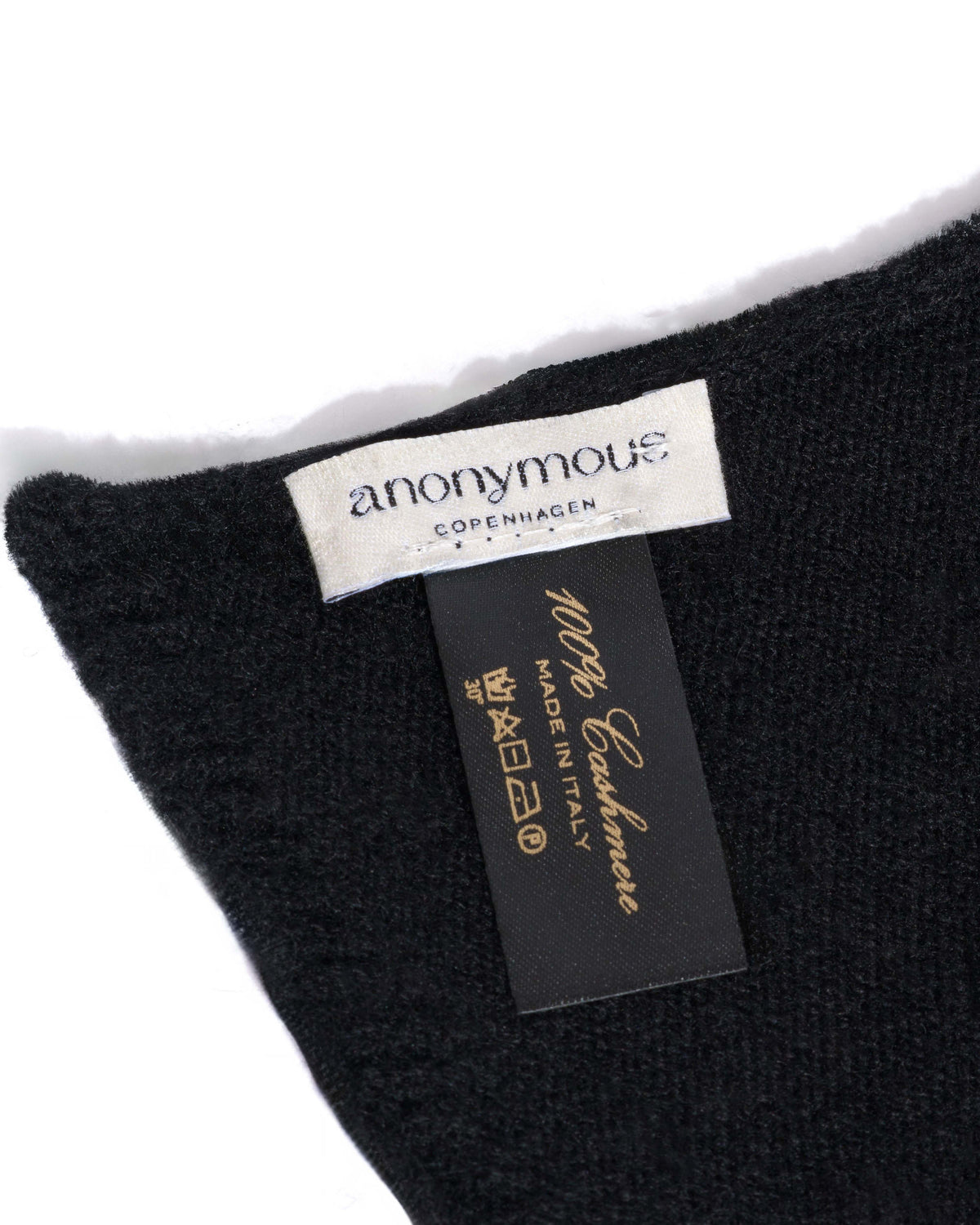 Mira cashmere square scarf 100% cashmere Black