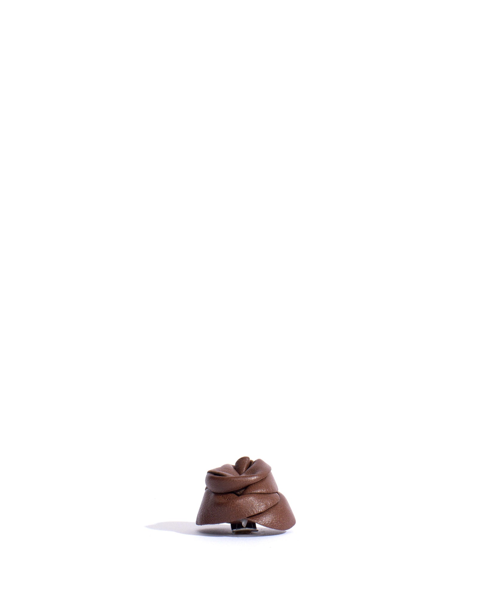 Rose shoe clip Shiny lamb Chocolate