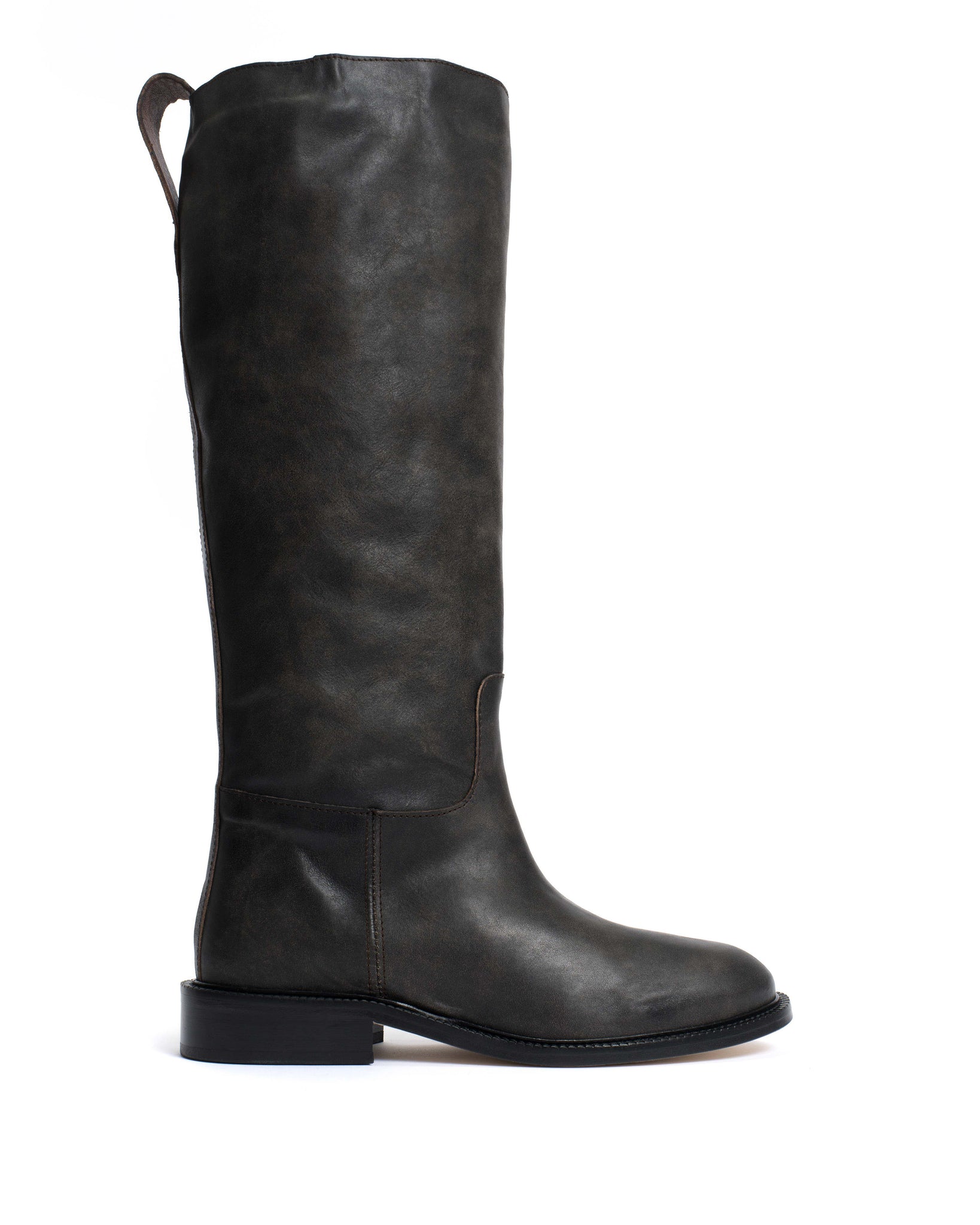 Semih Distressed vegetable tanned calf Off black - Anonymous Copenhagen