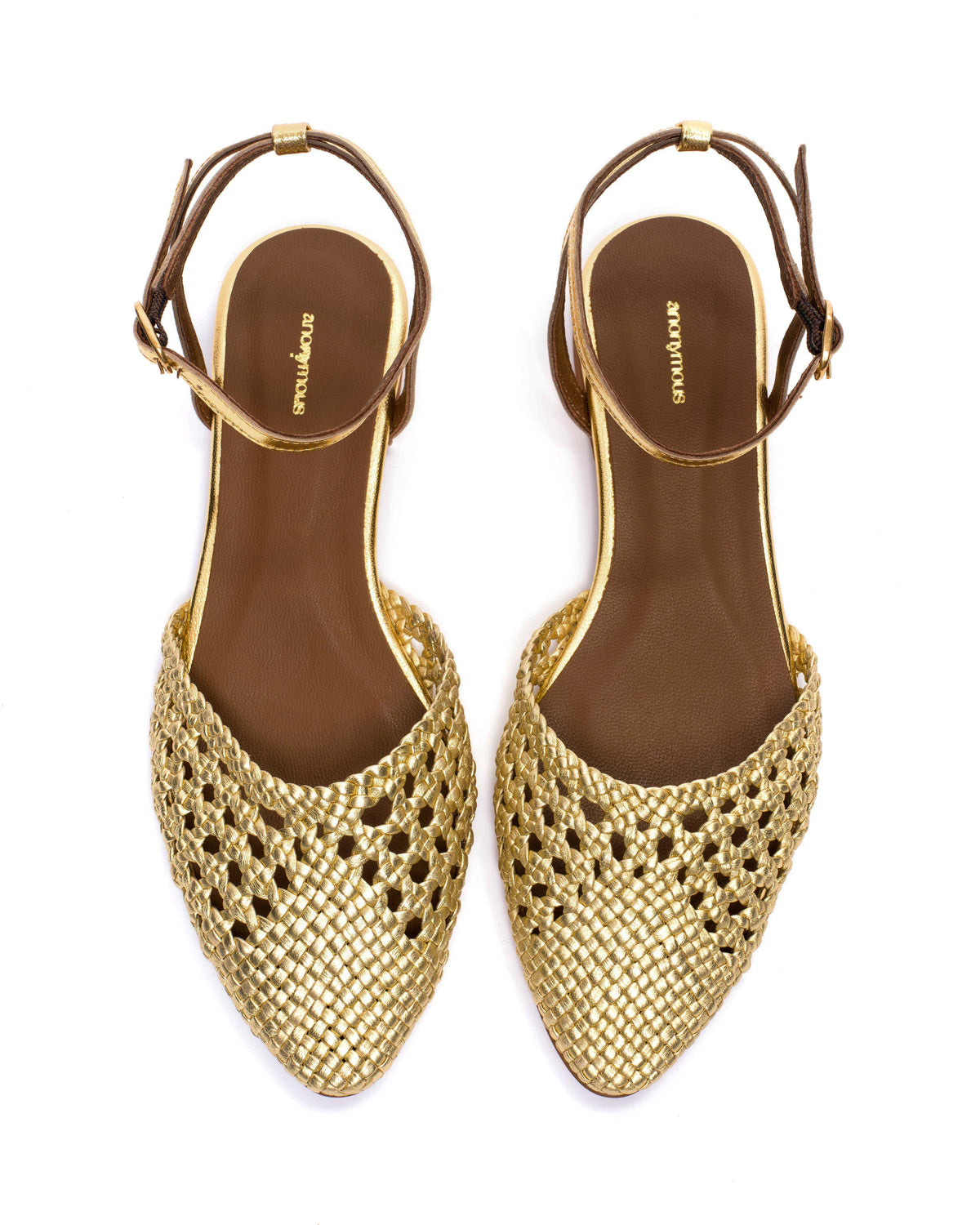 Senara 10 hand-braided Hand-braided leather Gold