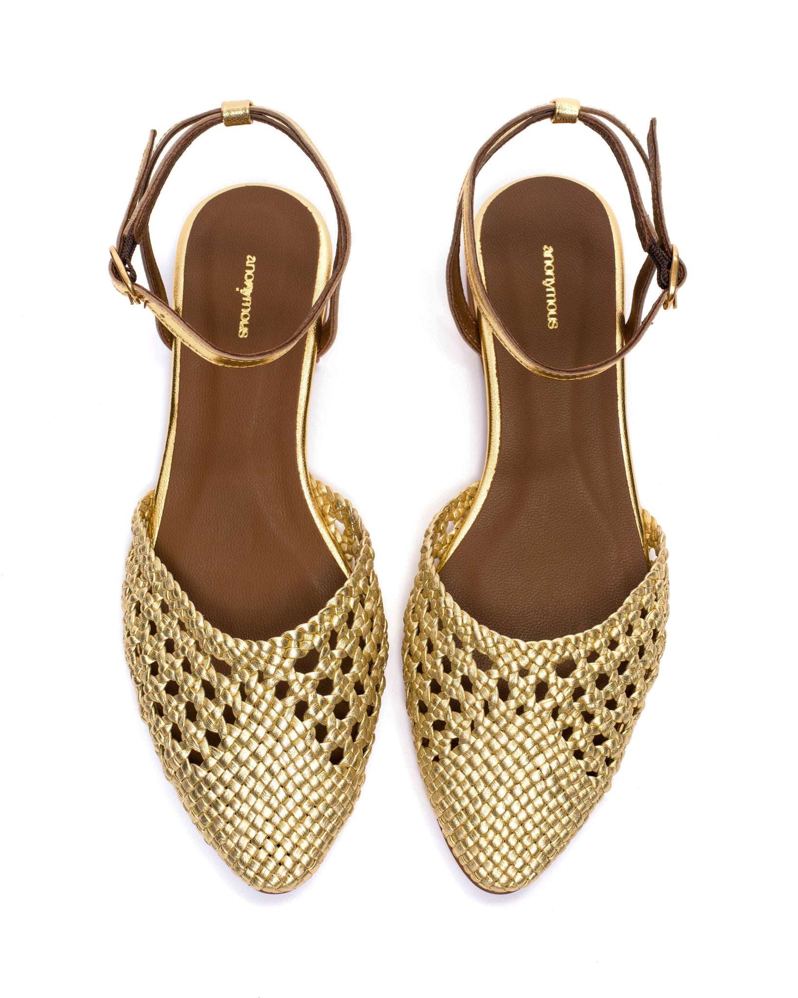 Senara 10 Hand-braided leather Gold - Anonymous Copenhagen