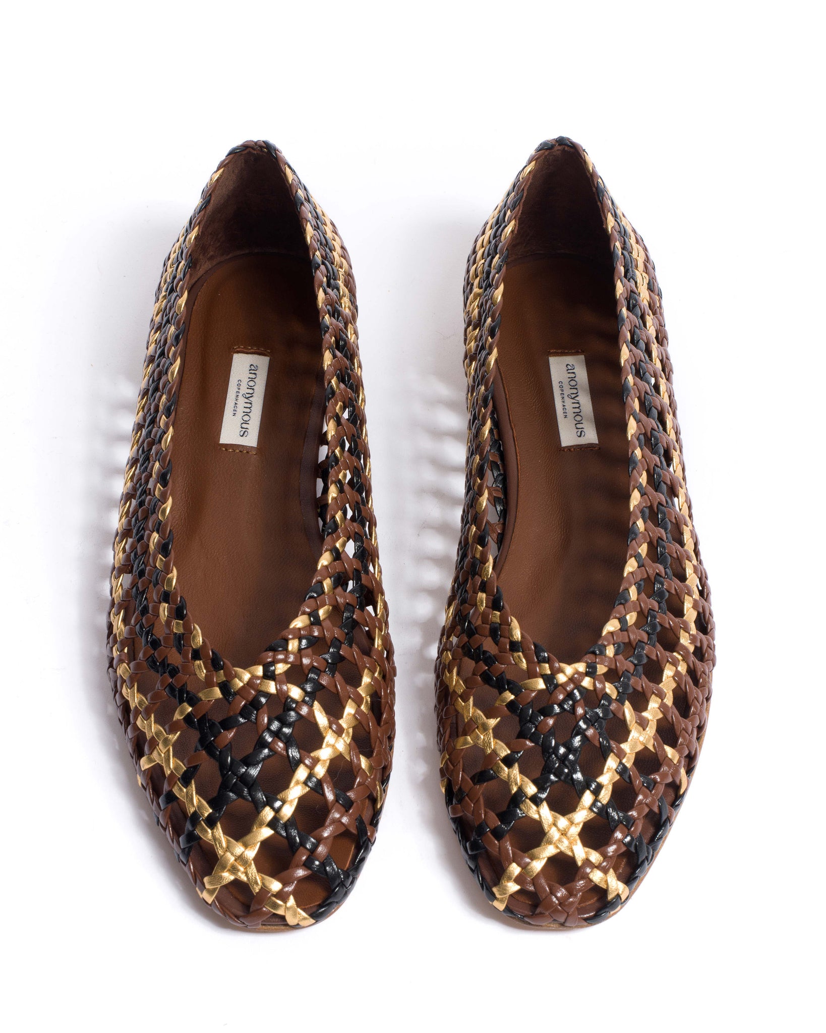 Sessi 10 Hand-braided leather Chocolate mix