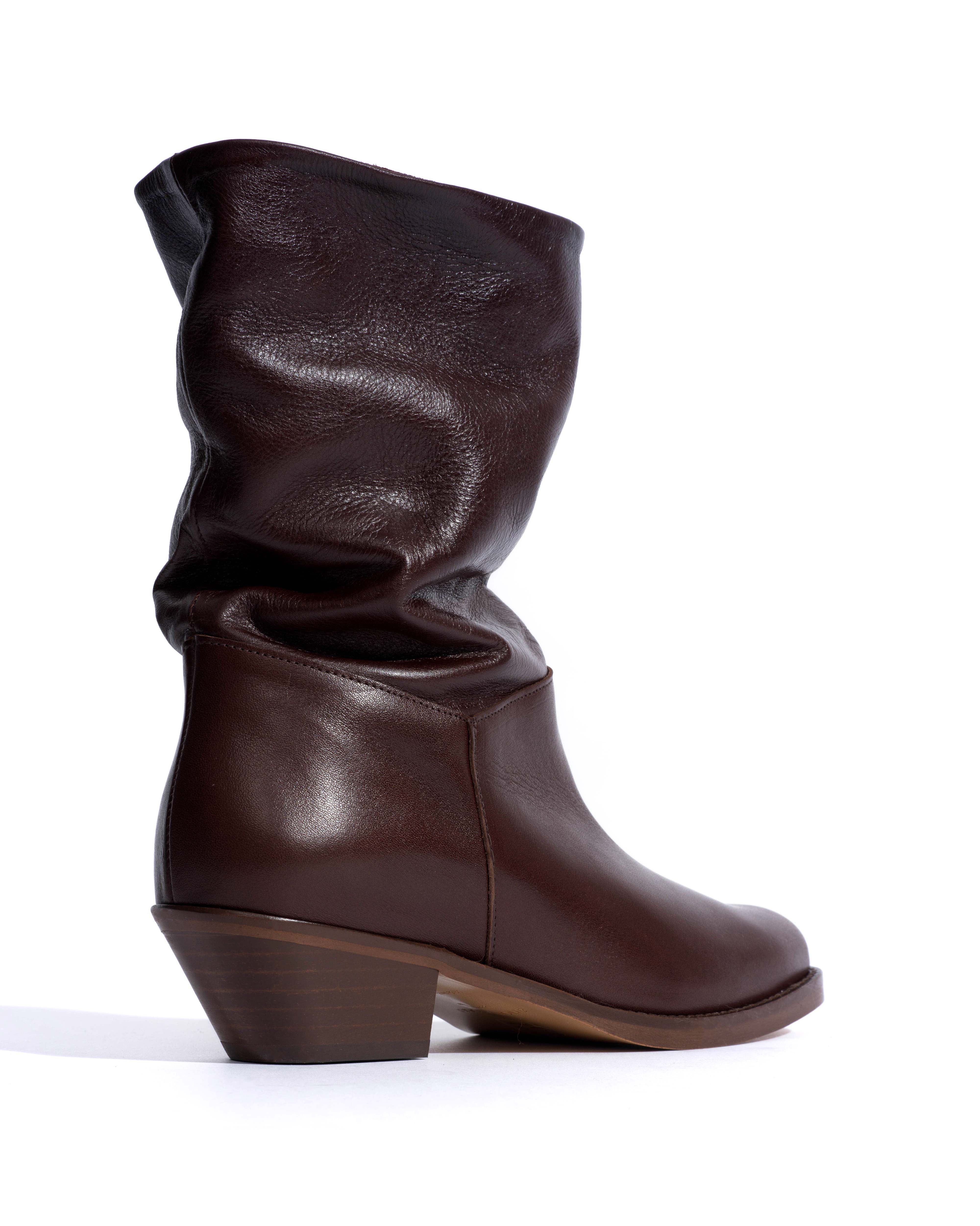 Patricia Vegetal soft calf & suede leather Coffee brown & chocolate