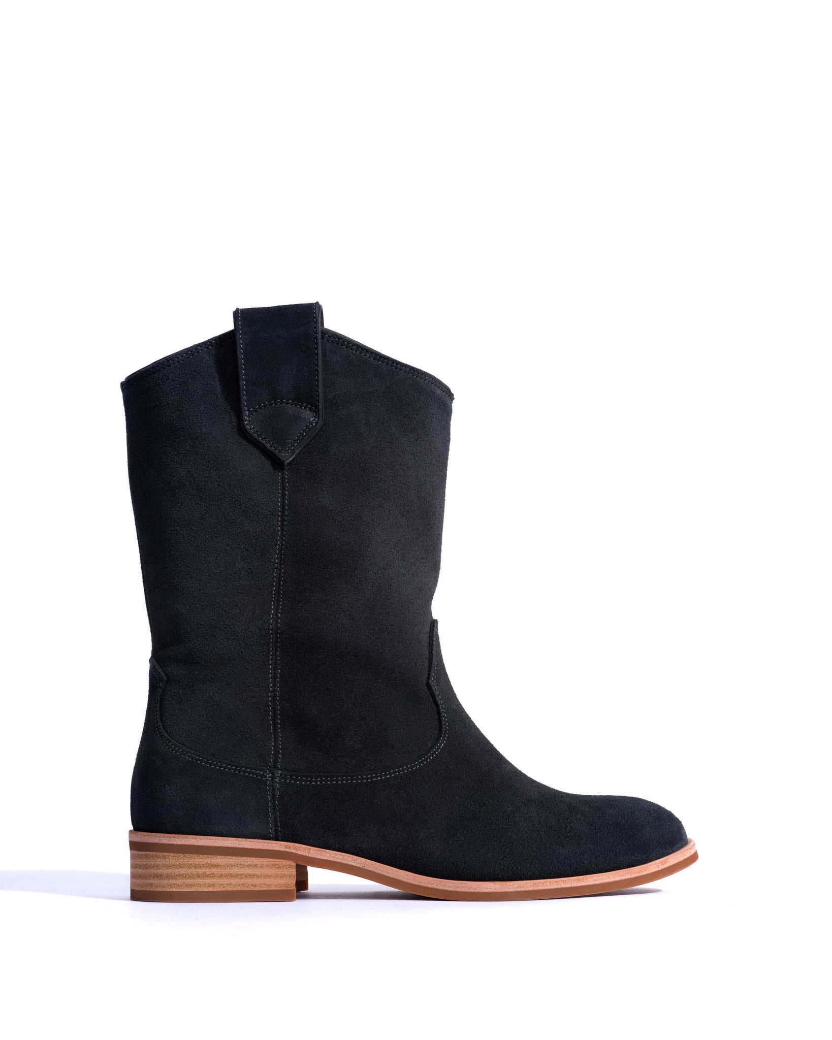 Claudia Calf suede Off black