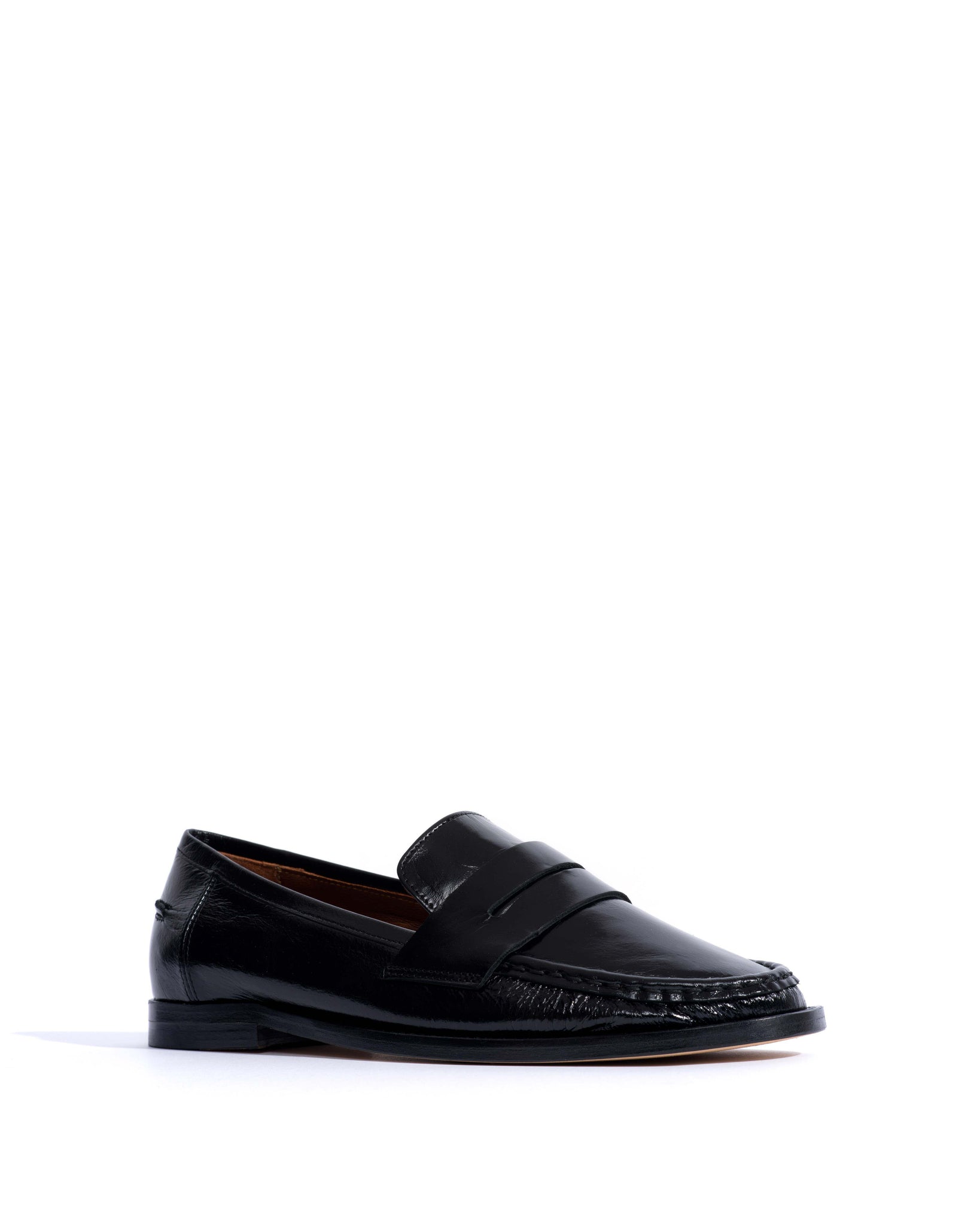 Jesha Crinkled soft calf Black - Anonymous Copenhagen Flat-loafers & ballerinas & pumps