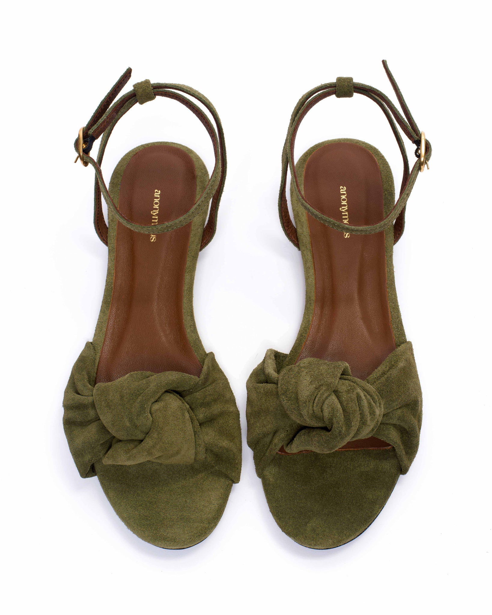 Aliza 10 Calf suede Olive green - Anonymous Copenhagen