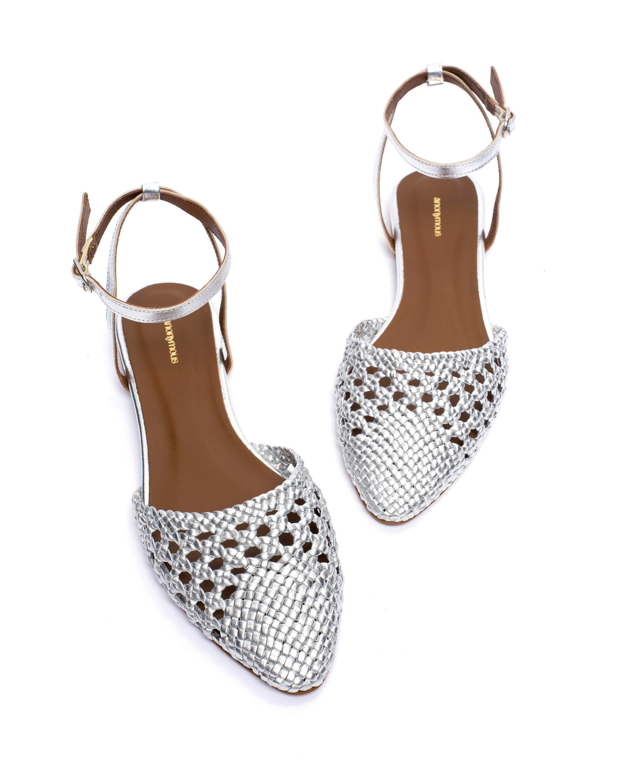 Senara 10 hand-braided Hand-braided leather Silver