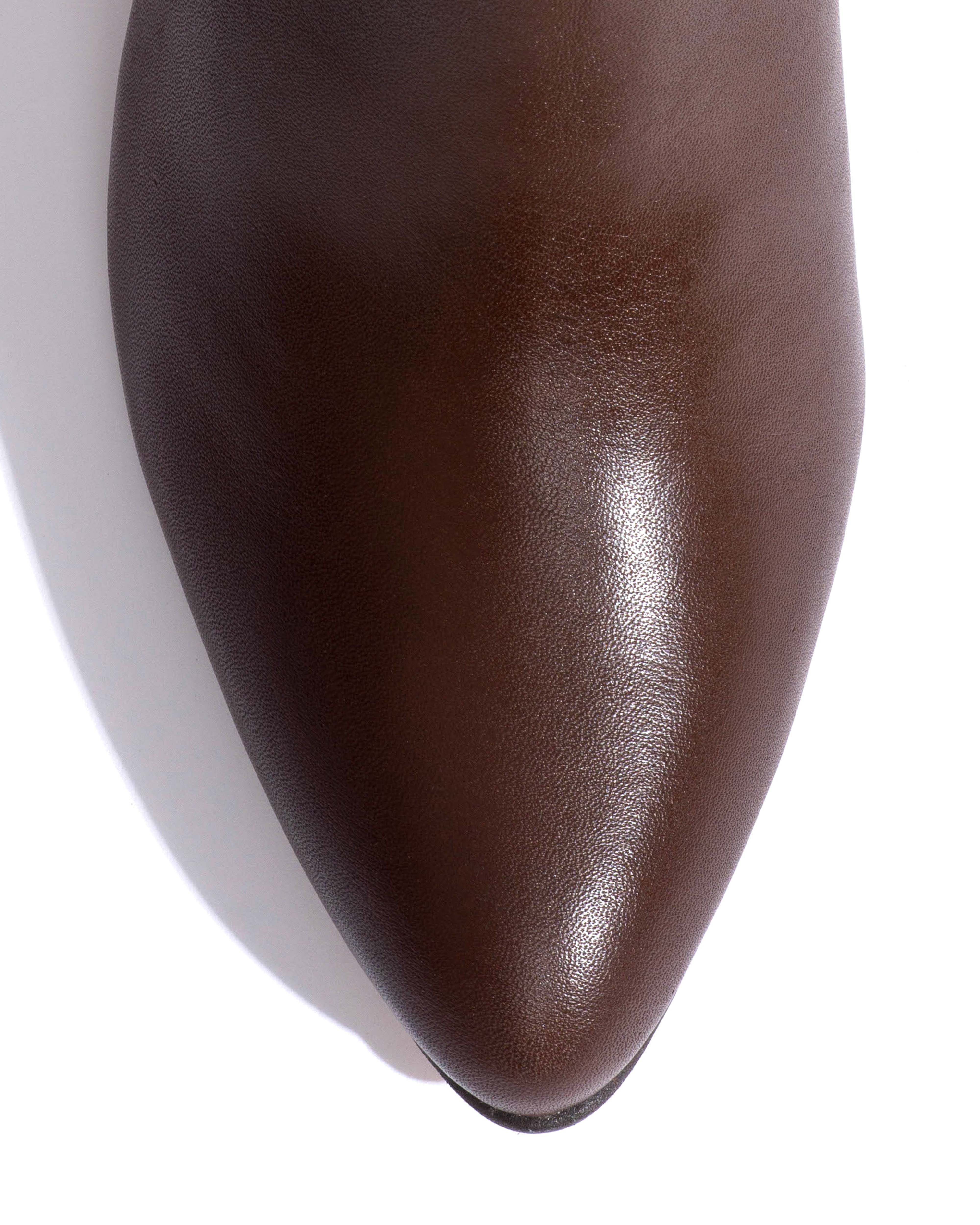 Jasmina 50 stiletto Soft calf & suede leather Chocolate