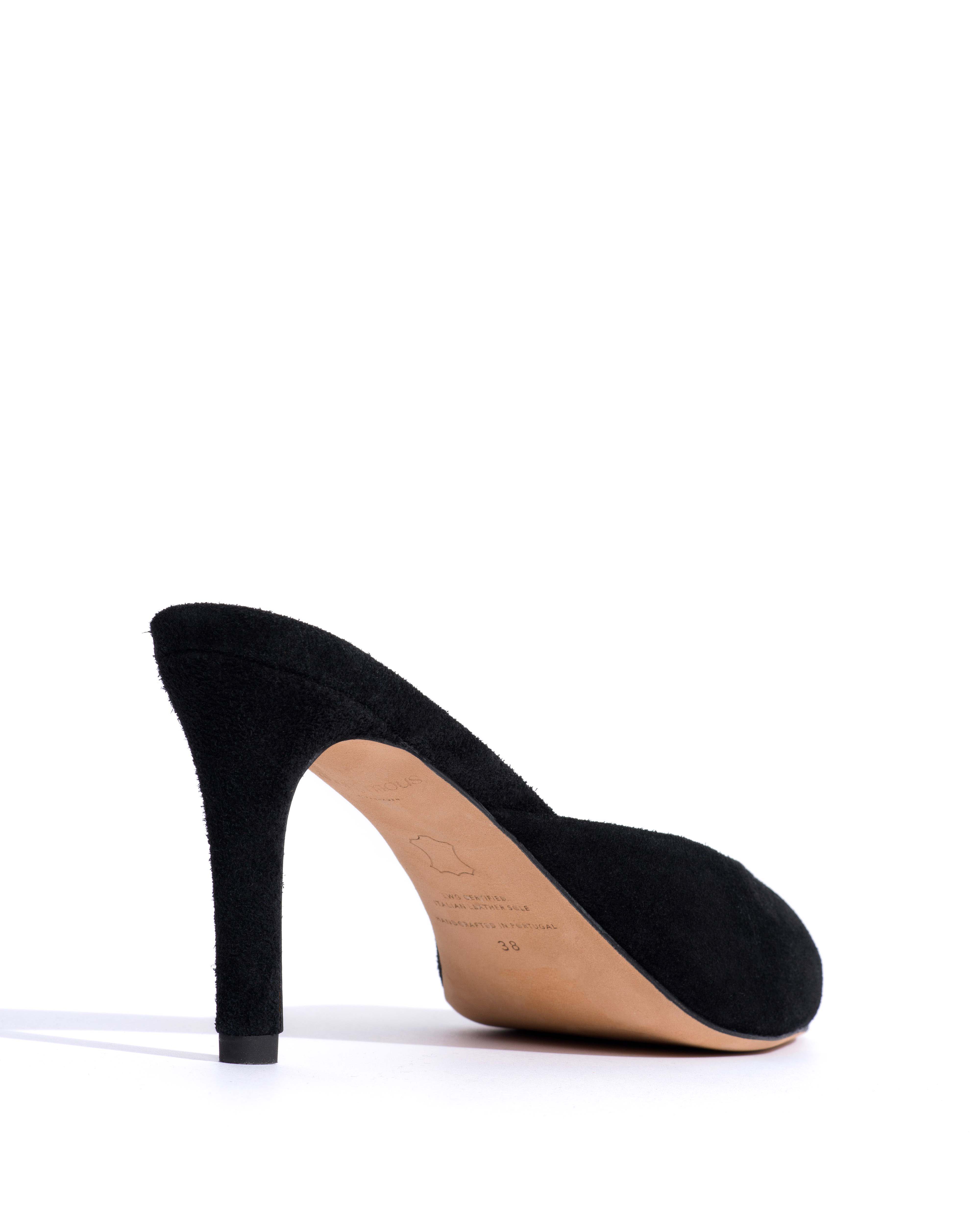 Mazy 75 Calf suede & lining Black & silver