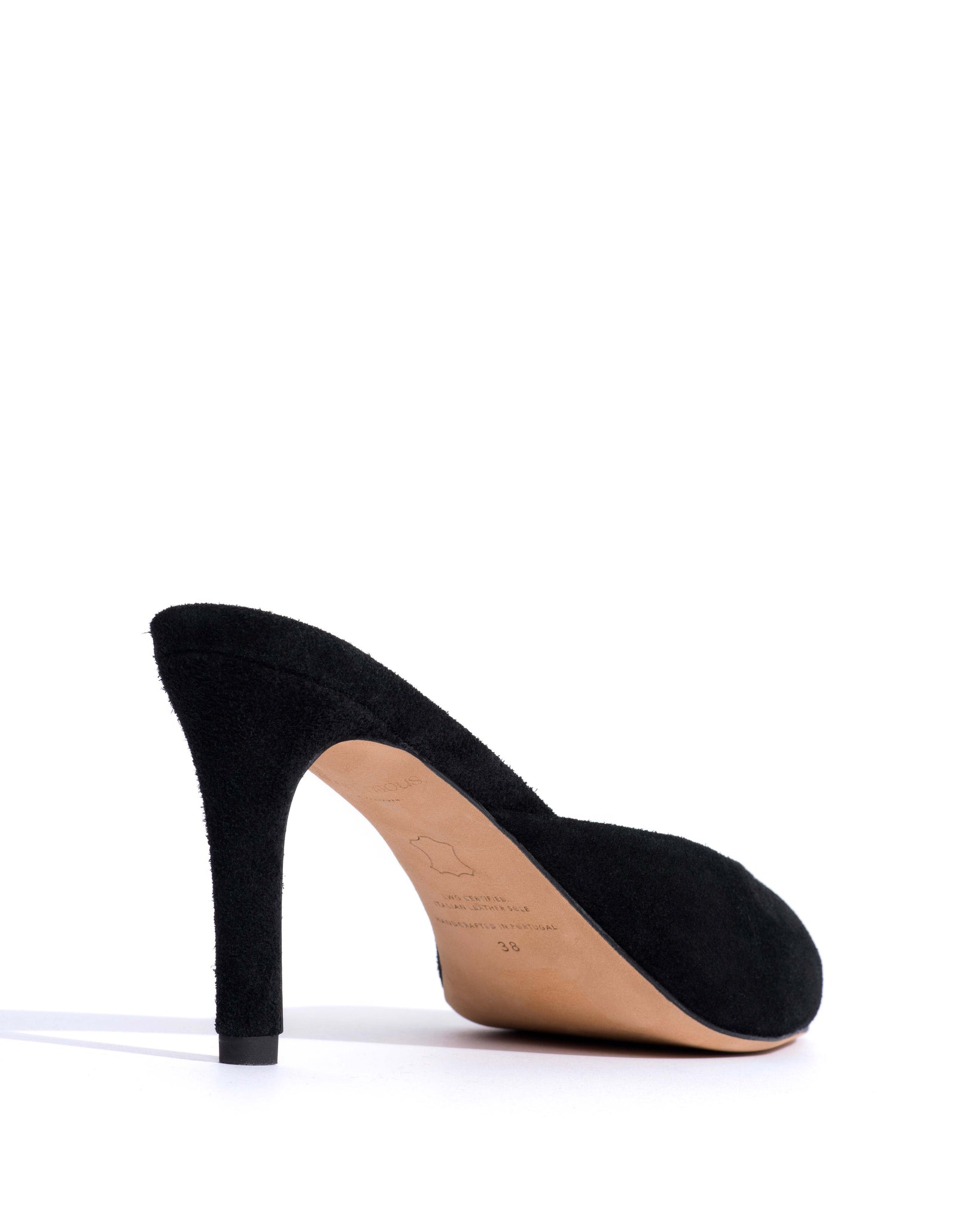 Mazy 75 Calf suede & lining Black & silver