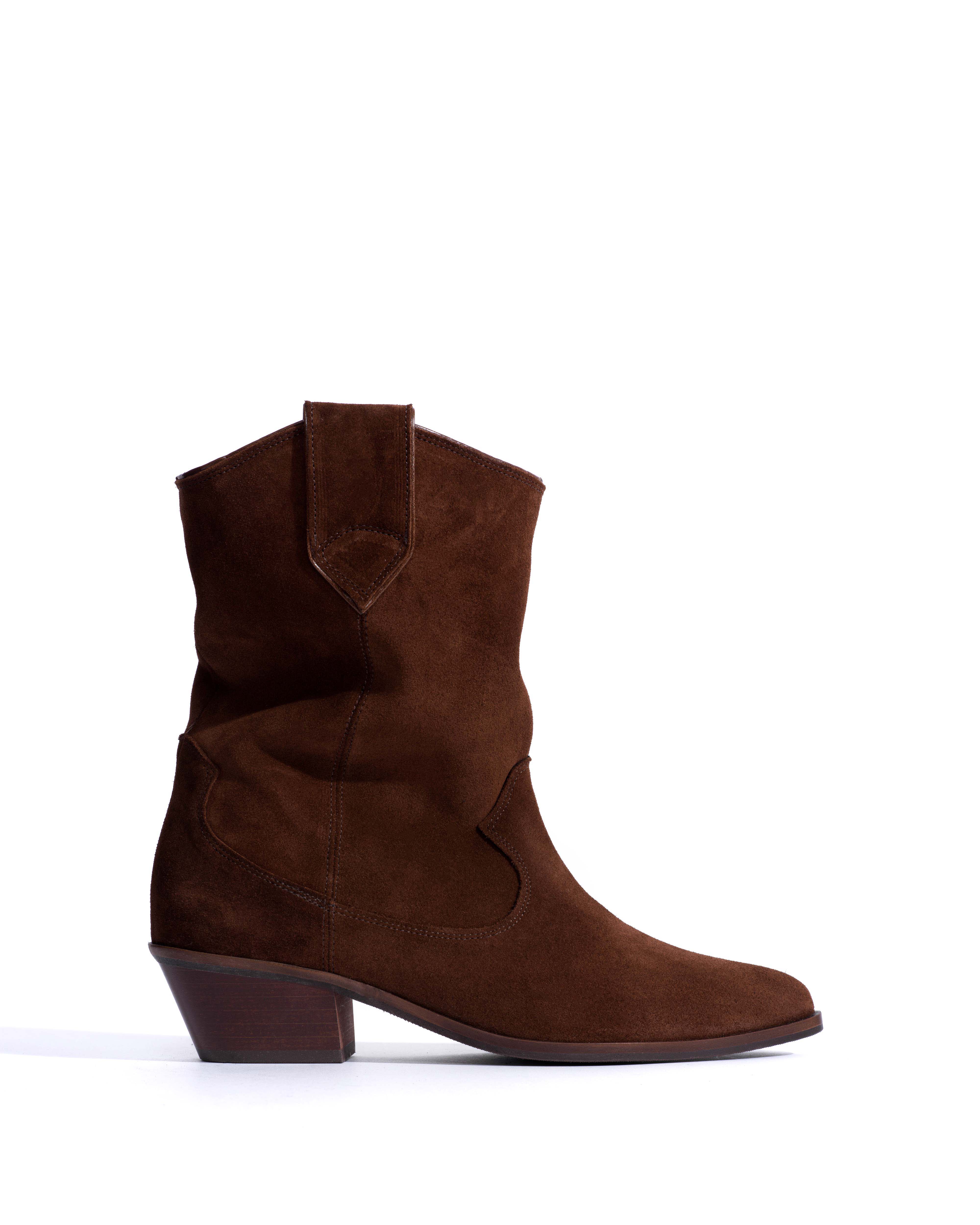 Saseline 35 Calf suede Chocolate