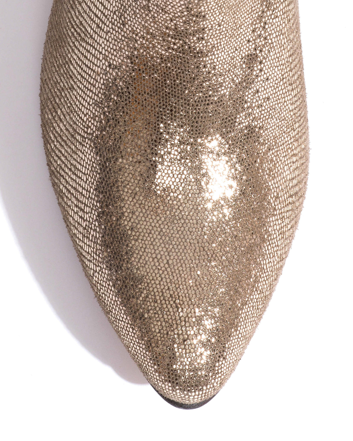 Jasmina 50 stiletto Lizard metallic goat Vintage champagne