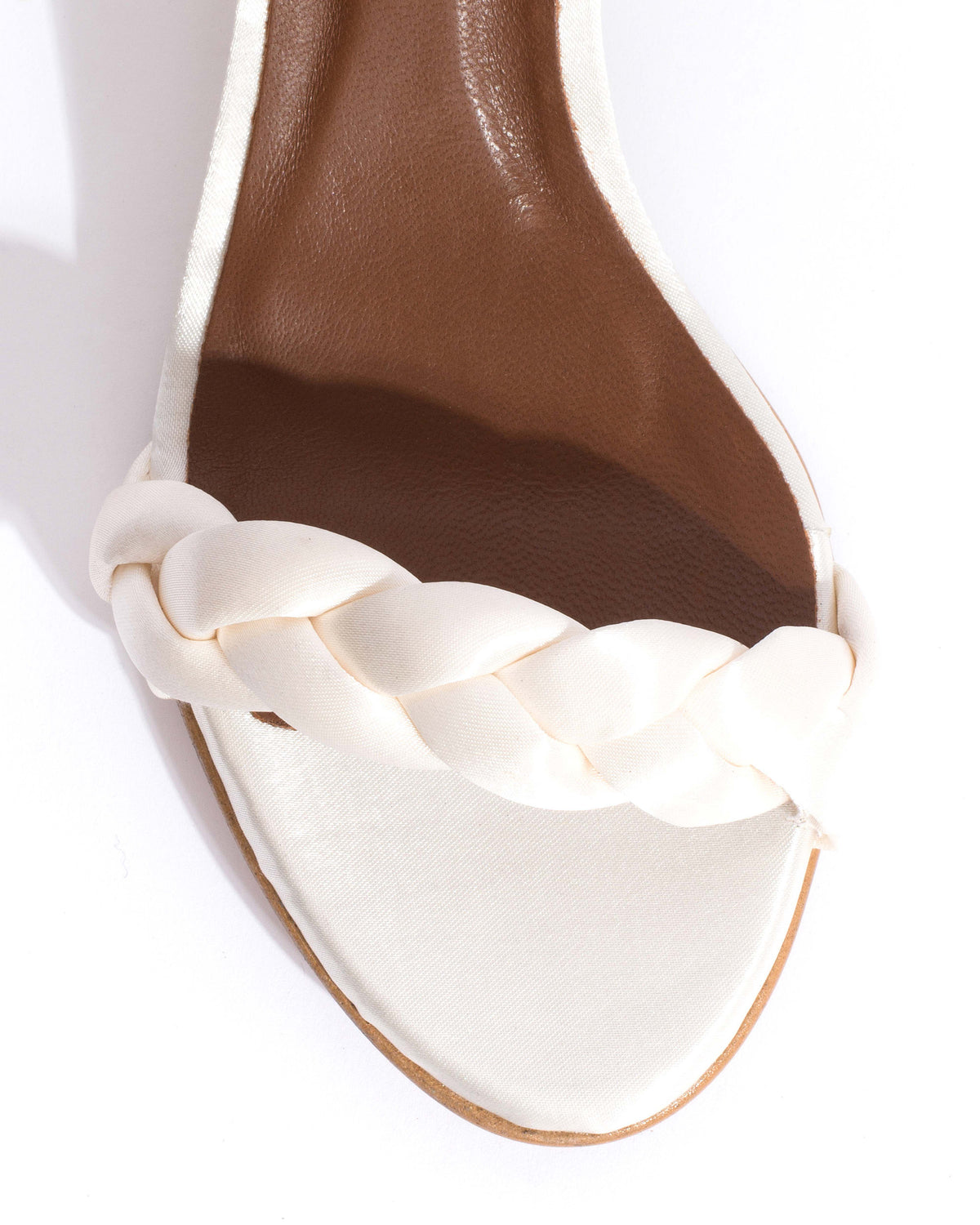 Grace 50 stiletto Antique satin Pearl white