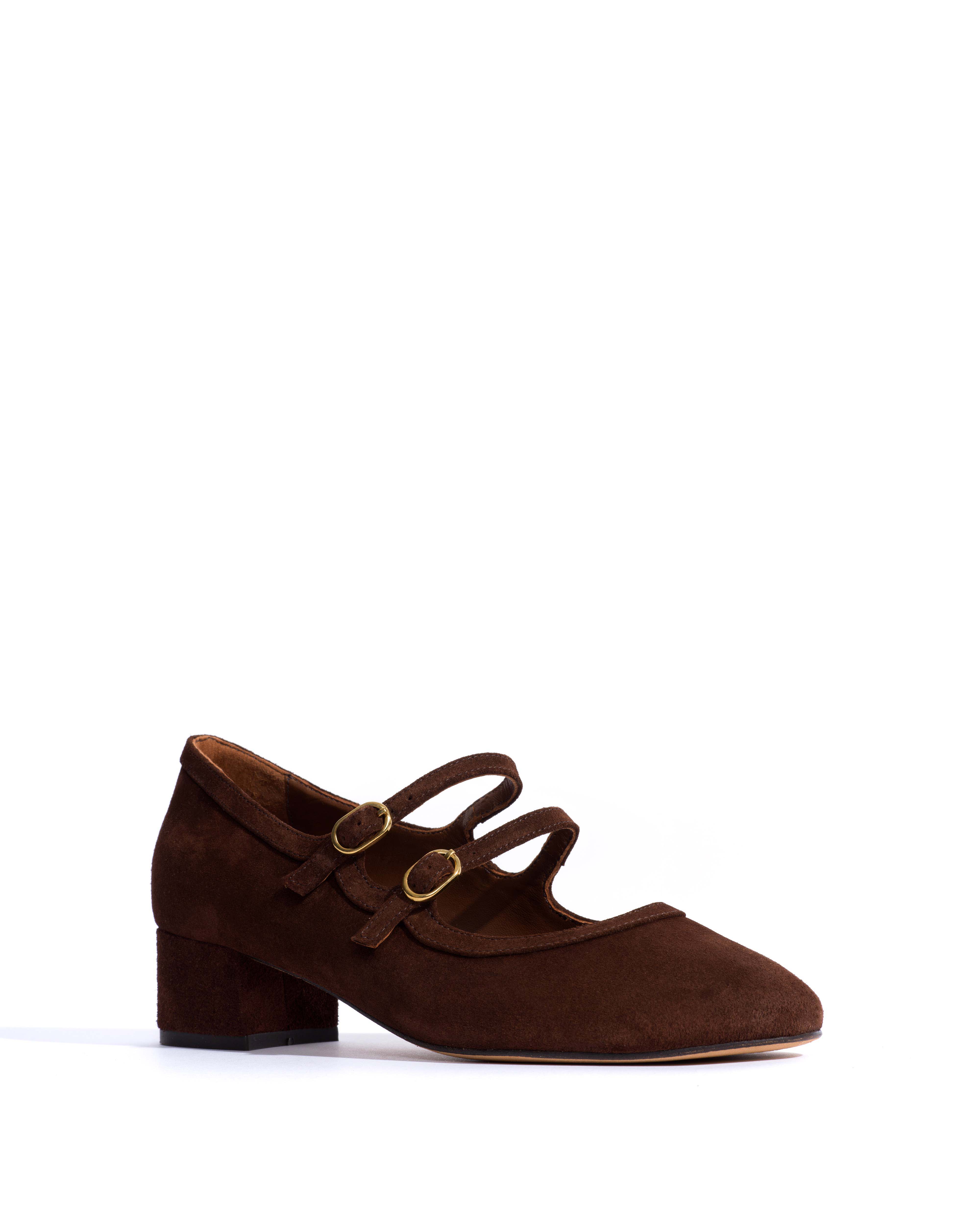 Balie 40 Calf suede Chocolate