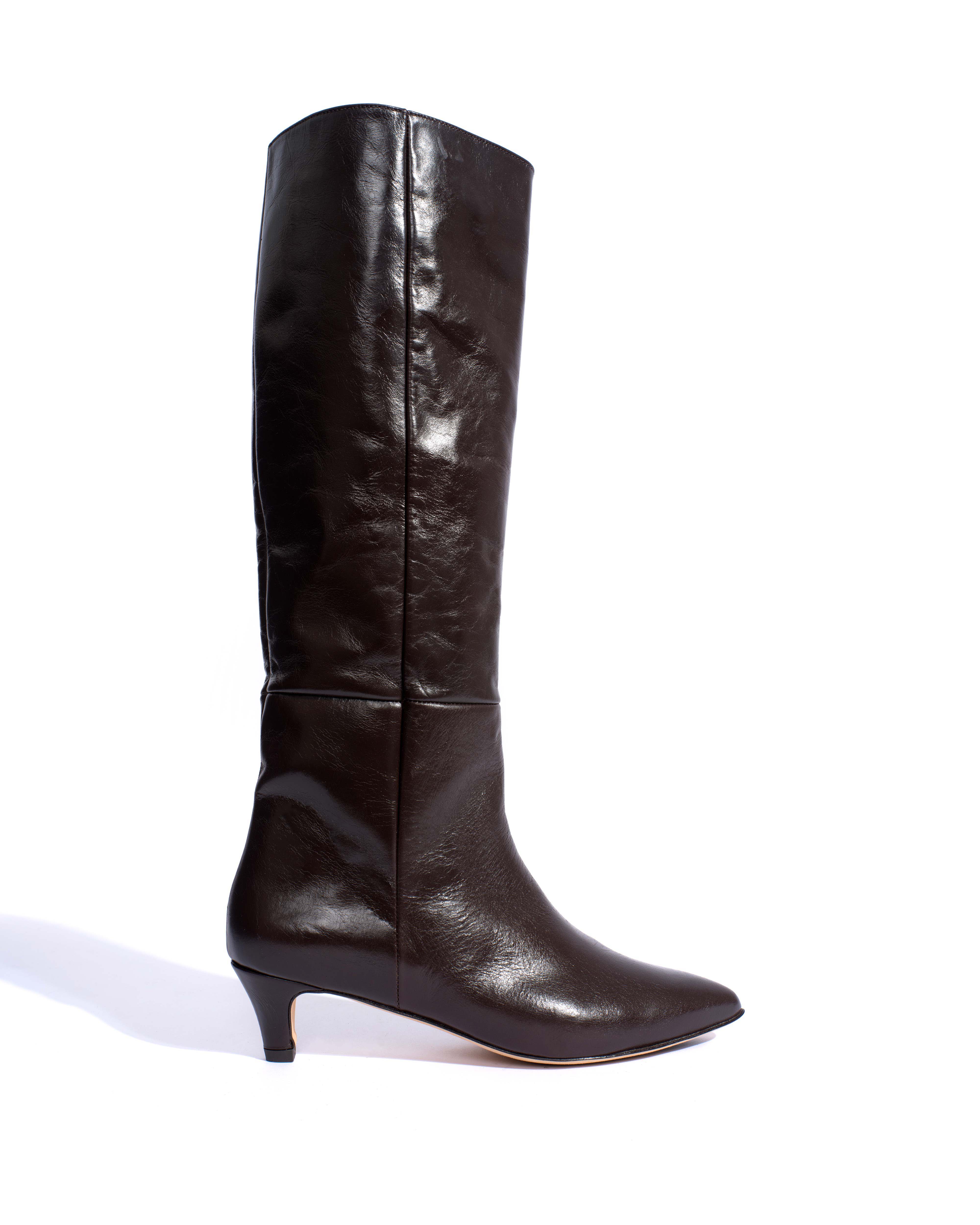 Cecilia 40 stiletto Crinkled soft calf Espresso brown