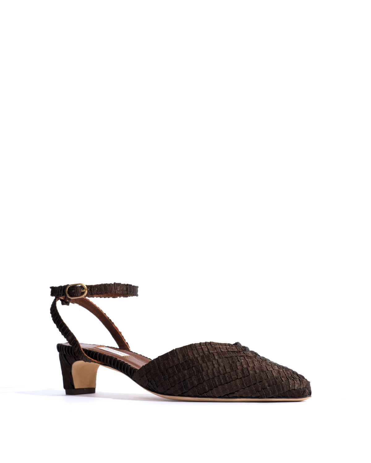 Givia 40 Pleated satin Espresso brown