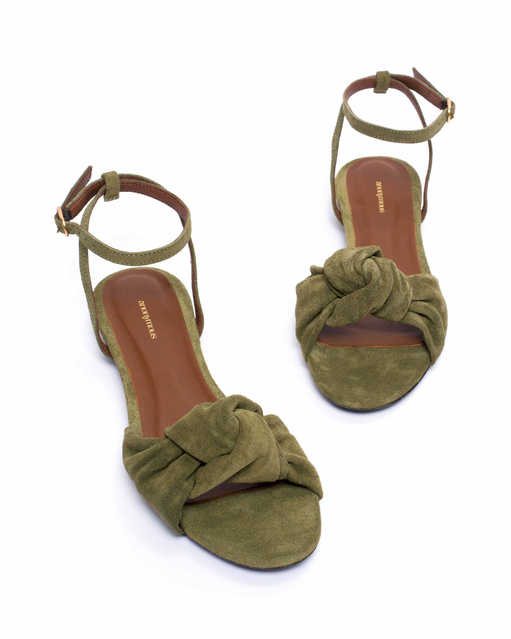 Aliza 10 Calf suede Olive green - Anonymous Copenhagen