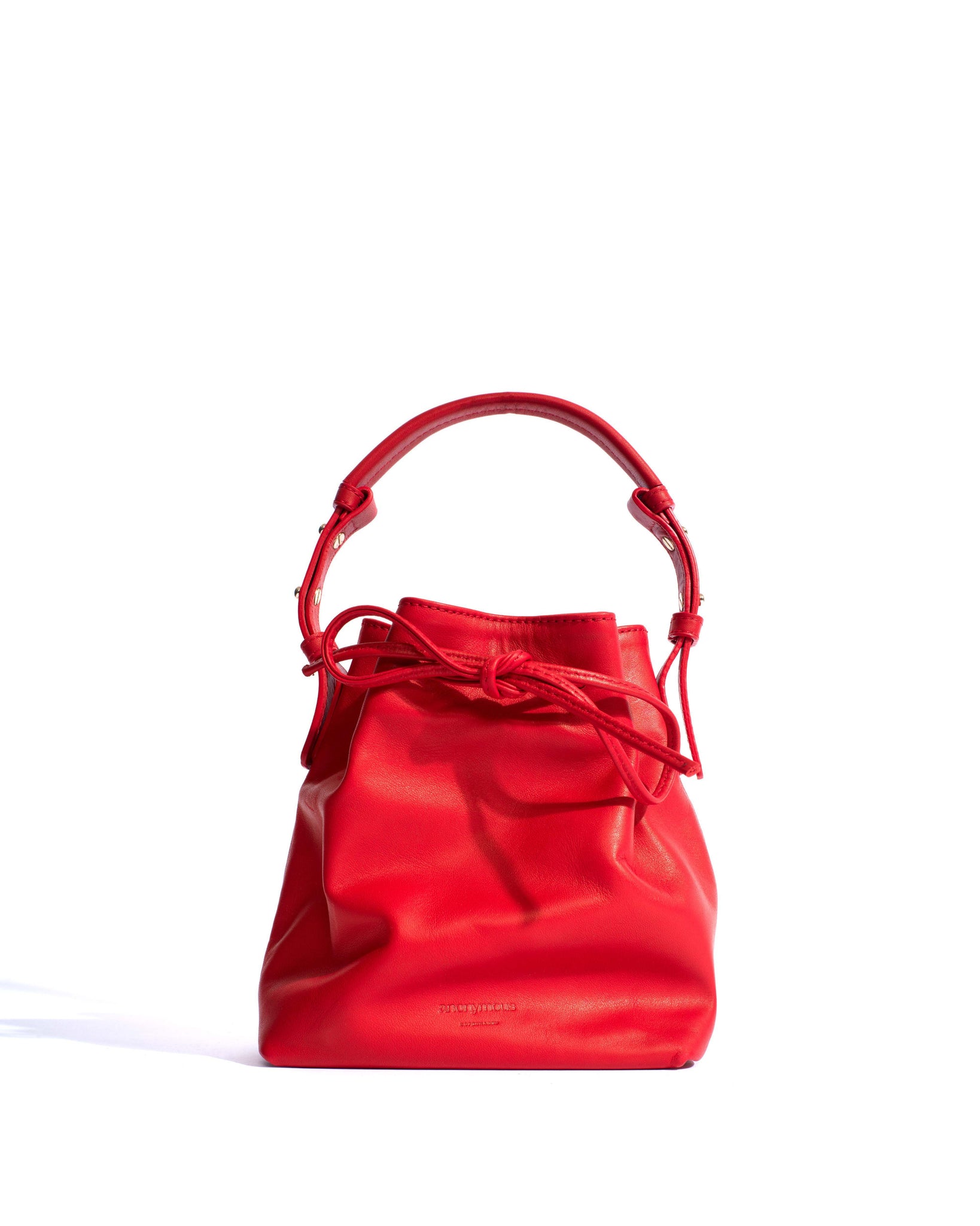 Kacey petite bucket bag Soft calf Ruby red