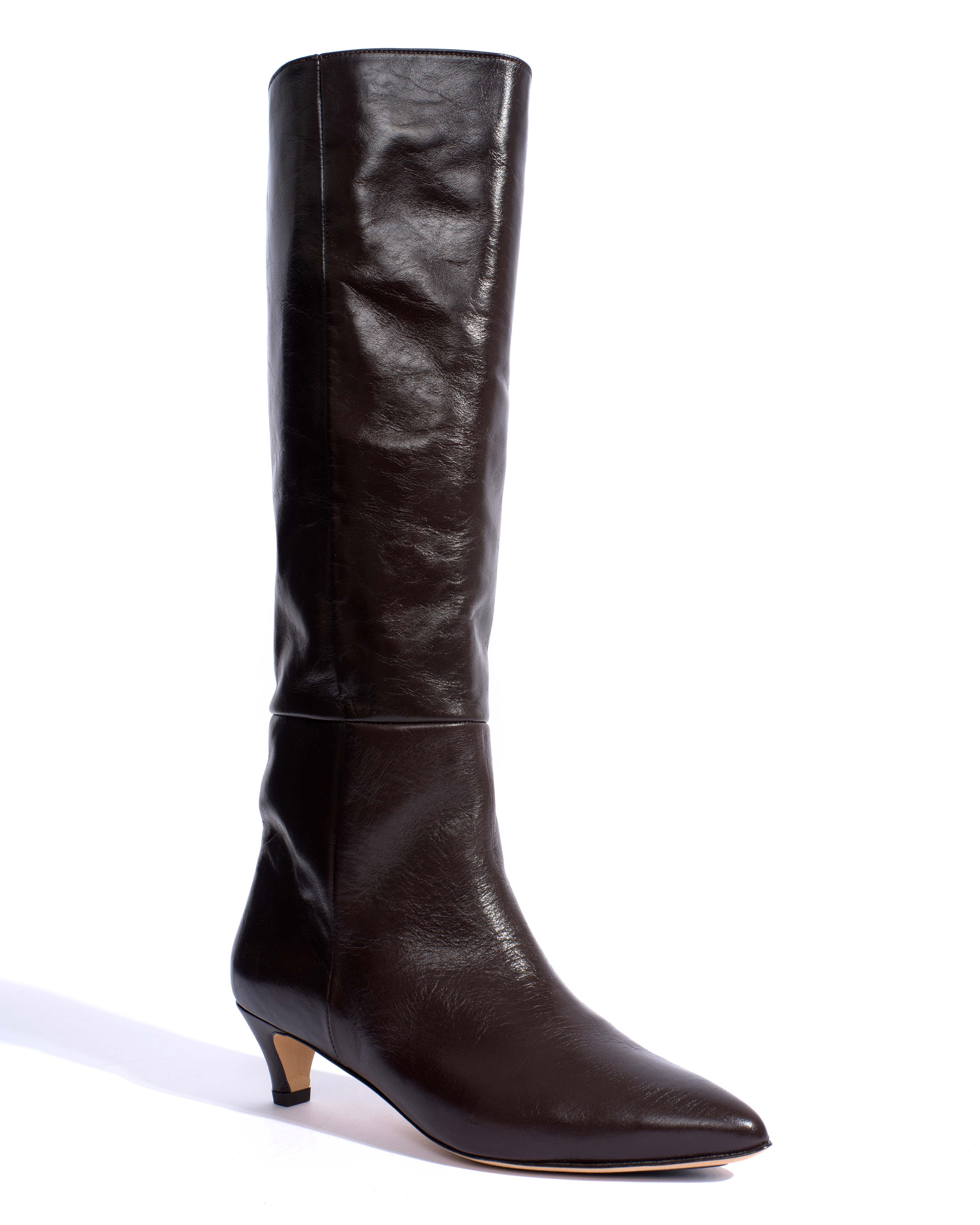 Cecilia 40 stiletto Crinkled soft calf Espresso brown