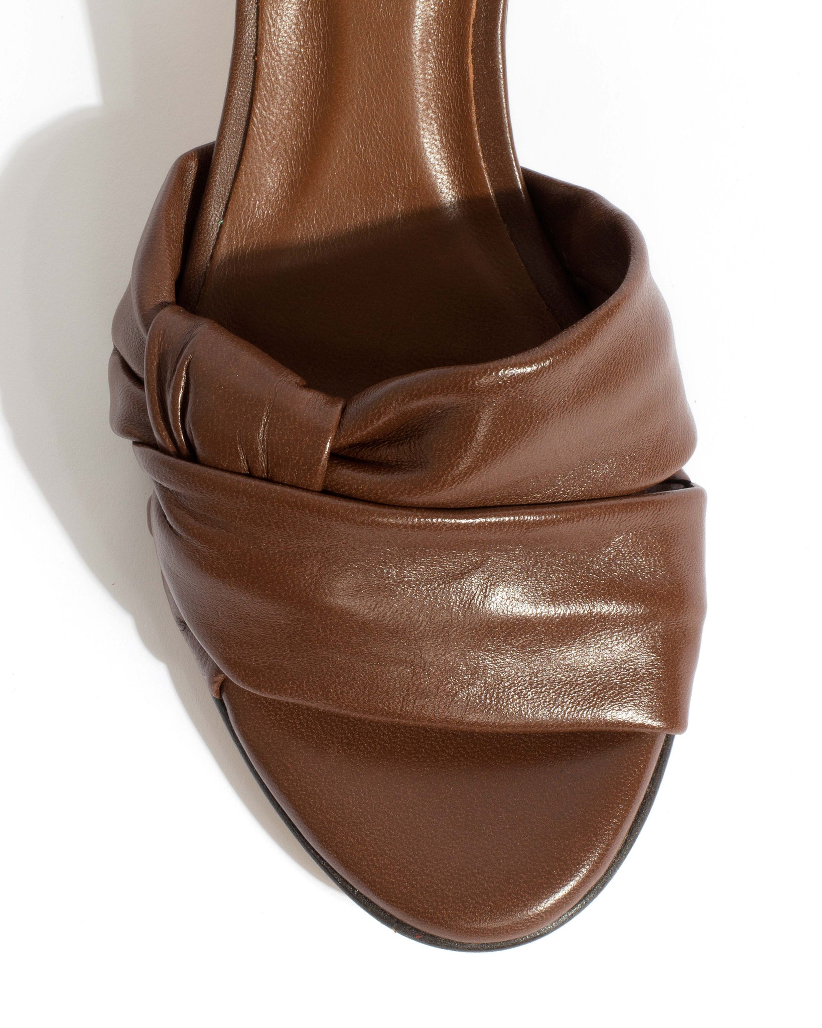 Kamilah 50 stiletto Shiny lamb Chocolate