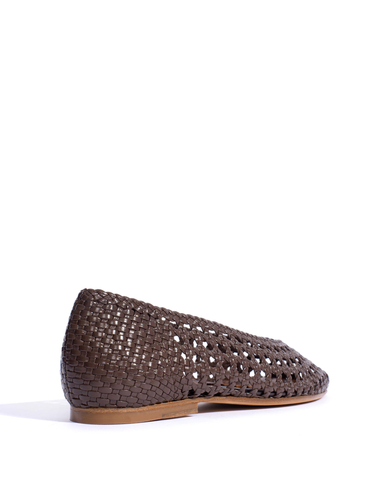 Sessi 10 Hand-braided leather Coffee brown