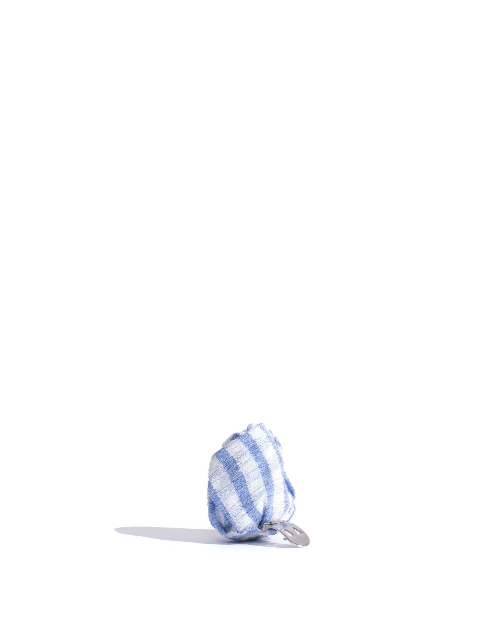 Tulip shoe clip Pleated gingham Bubble blue