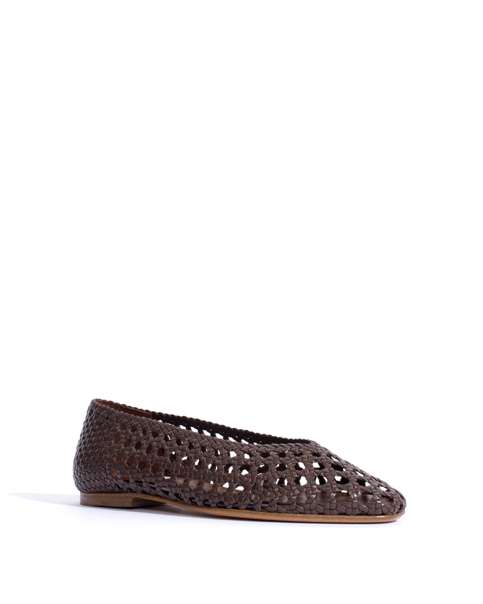 Sessi 10 Hand-braided leather Coffee brown