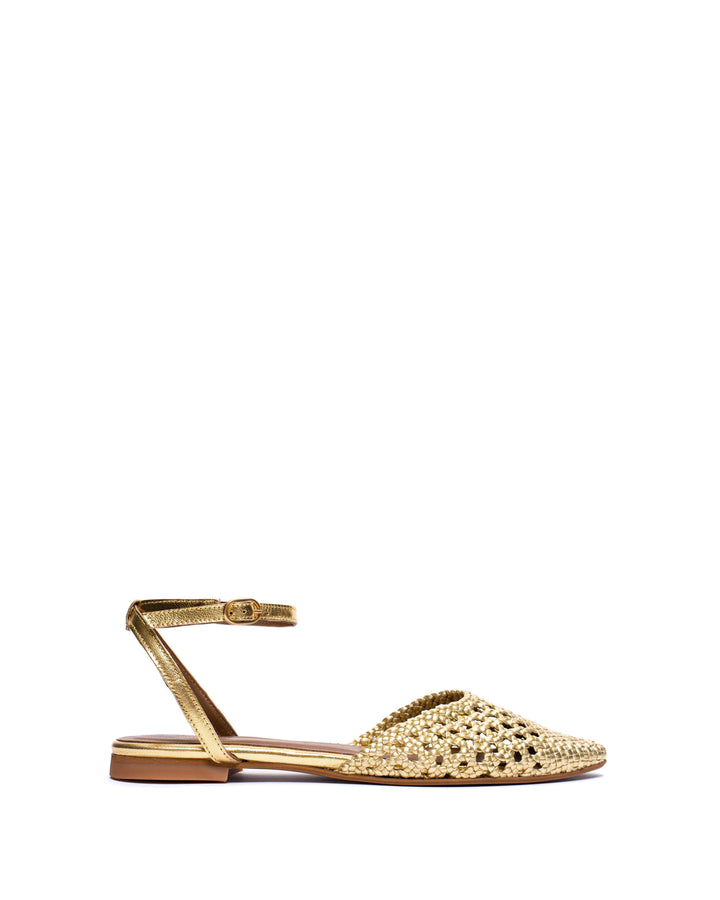 anonymous copenhagen Senara 10 Hand-braided leather Gold