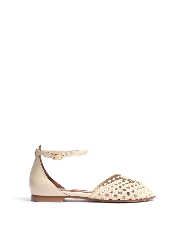 anonymous copenhagen Lucy 10 Hand-braided leather White sand