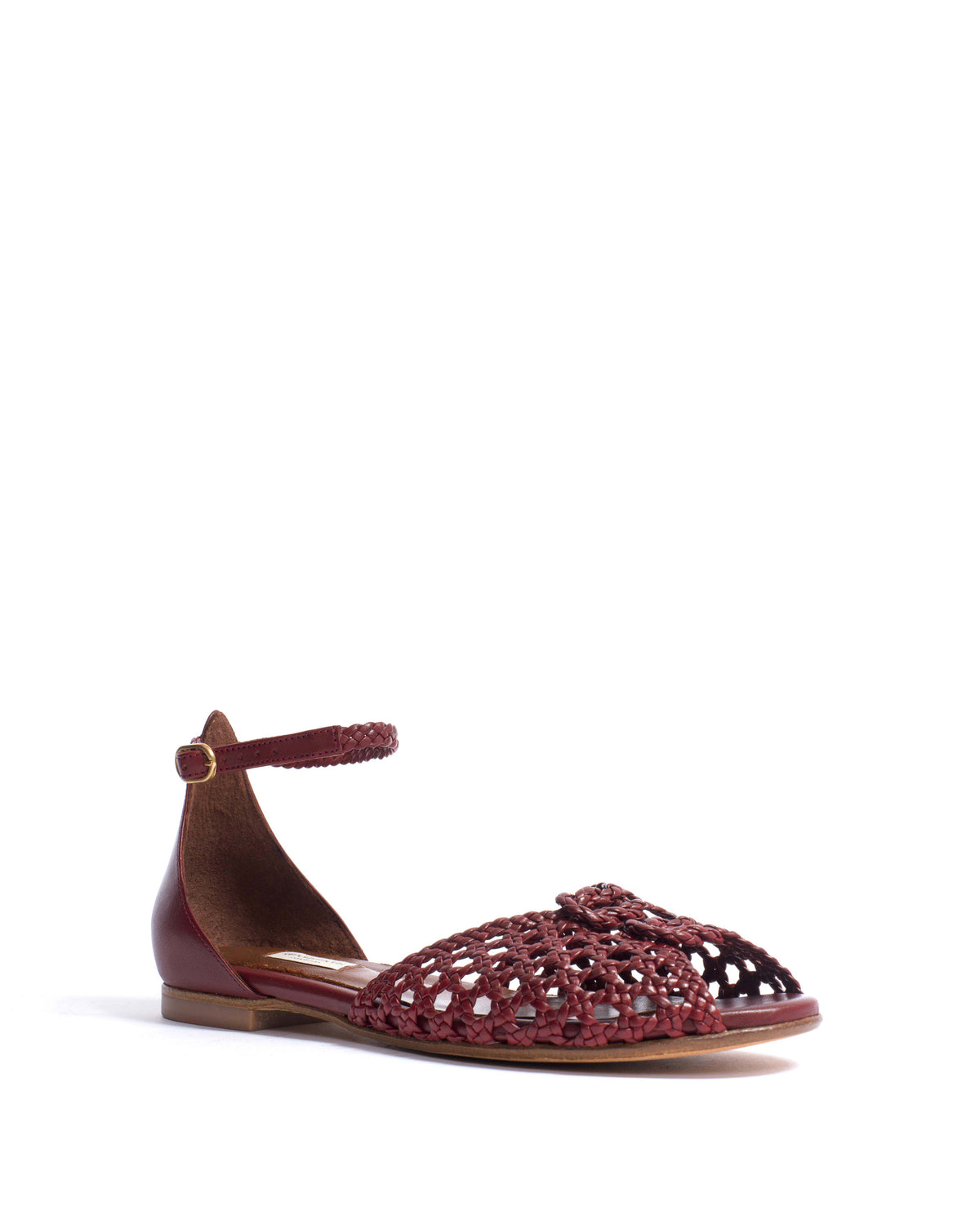 Lucy 10 hand-braided Hand-braided leather Pomegranate