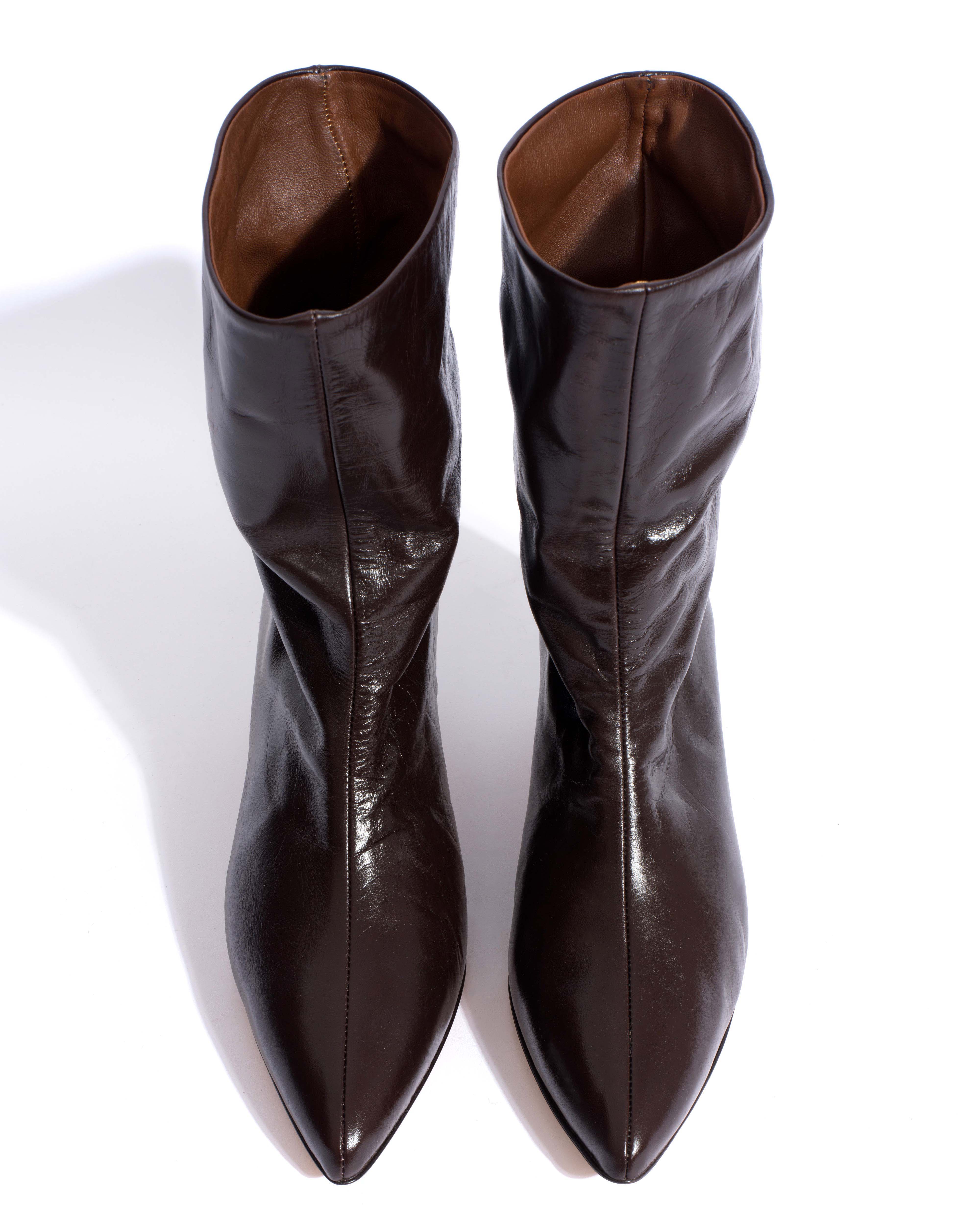 Sweeney 40 stiletto Crinkled soft calf Espresso brown