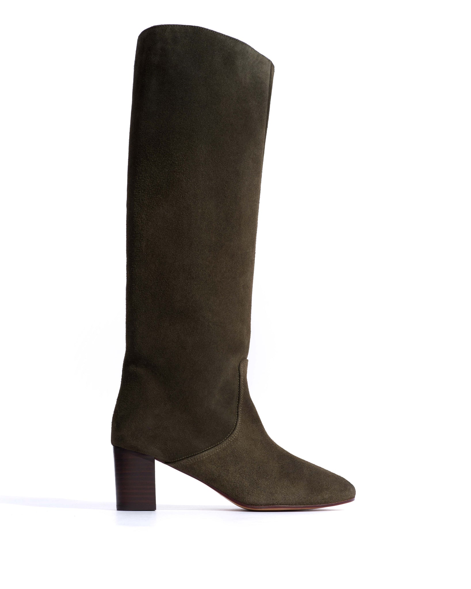 Henriette 60 Calf Suede Moss Green