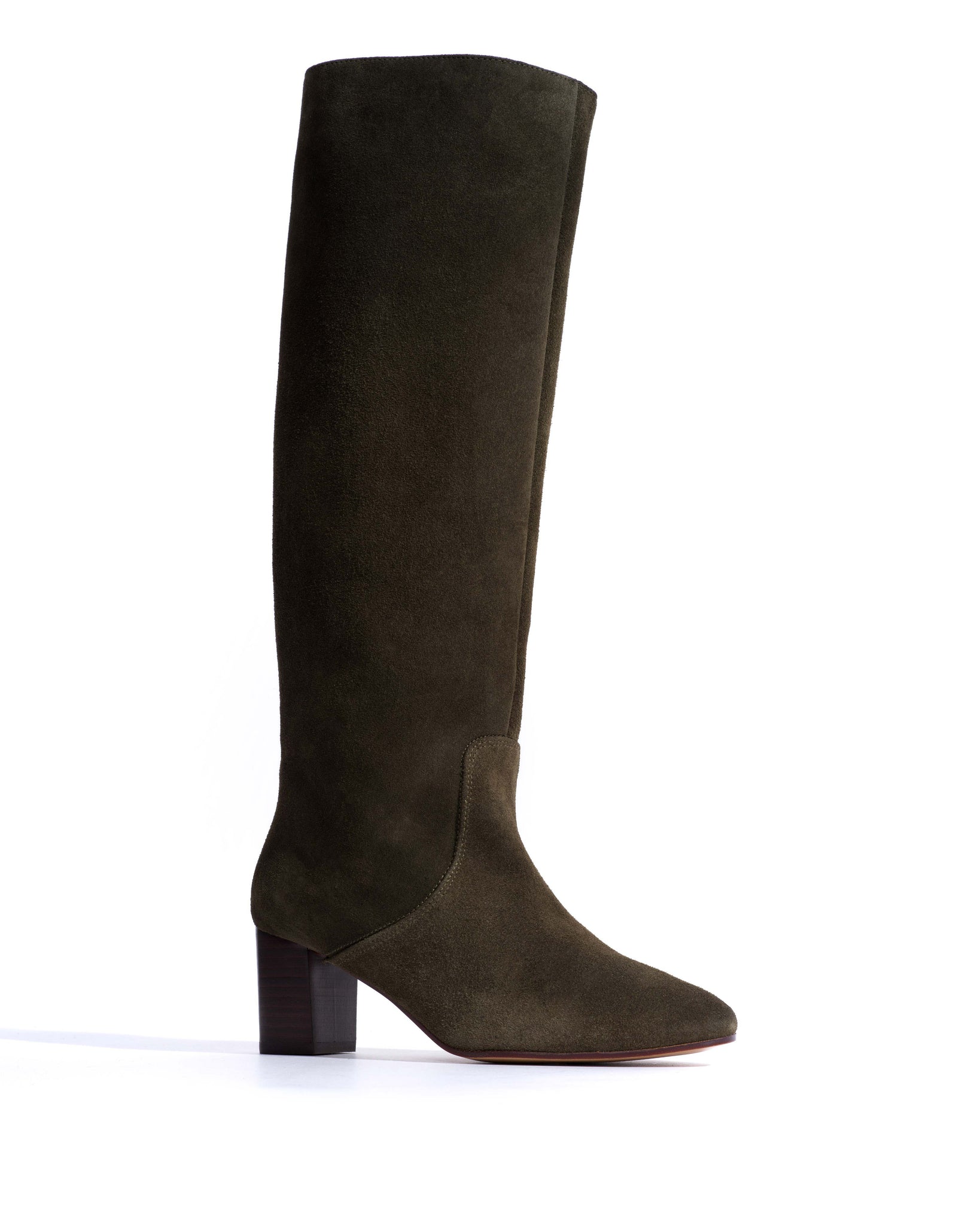 Henriette 60 Calf Suede Moss Green