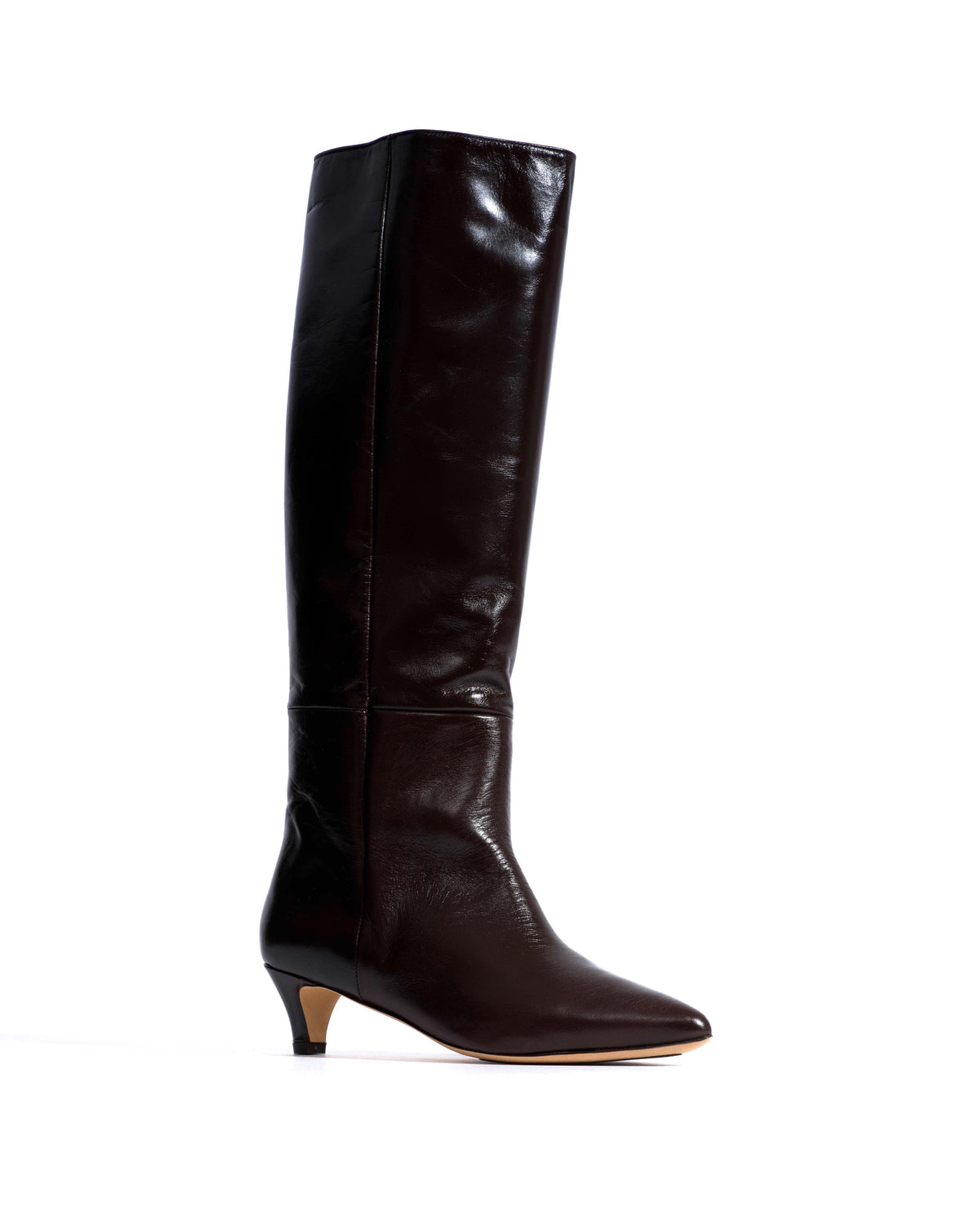 Cecilia 40 stiletto Crinkled soft calf Espresso brown