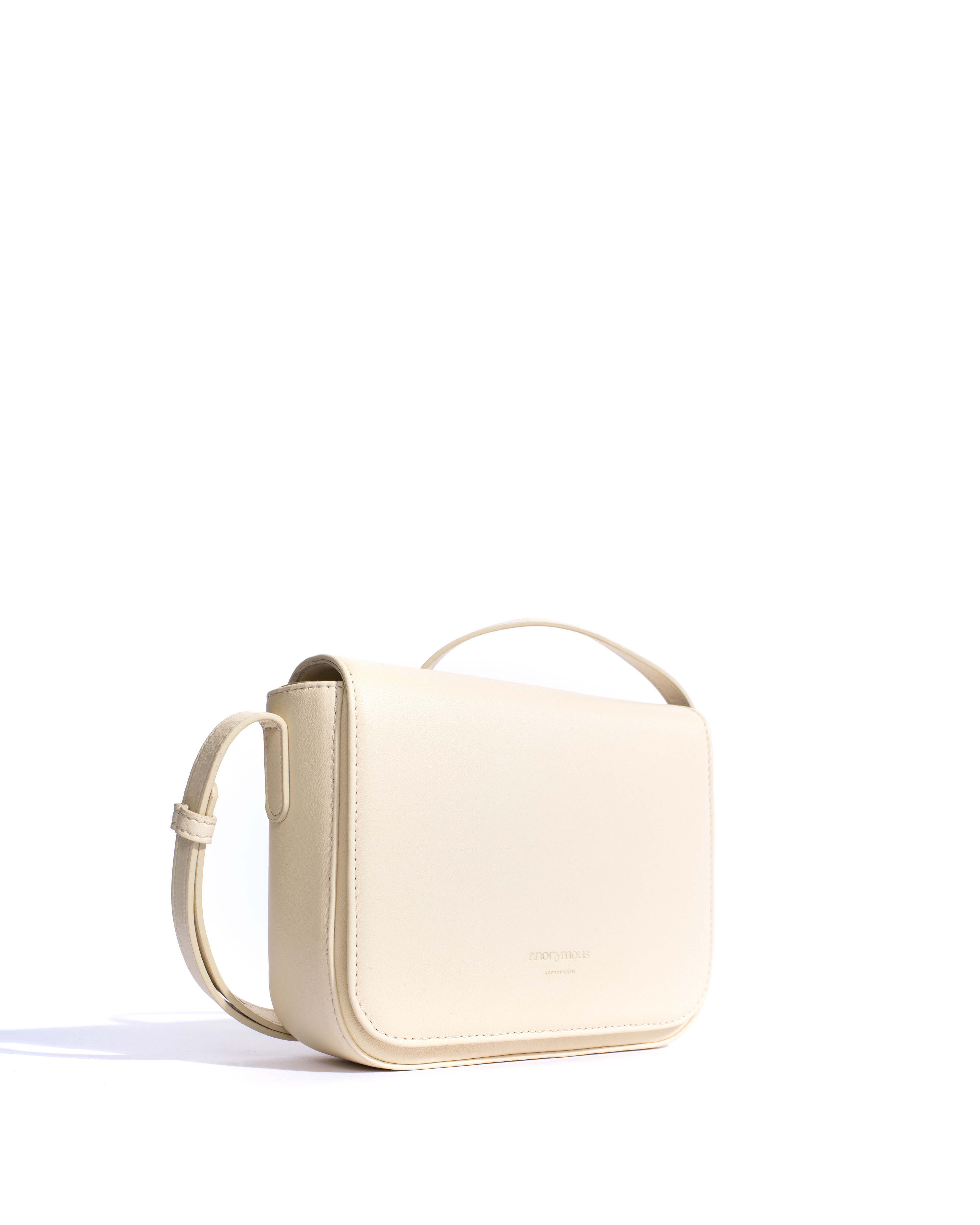 Sicha interlace crossover bag Shiny lamb White sand
