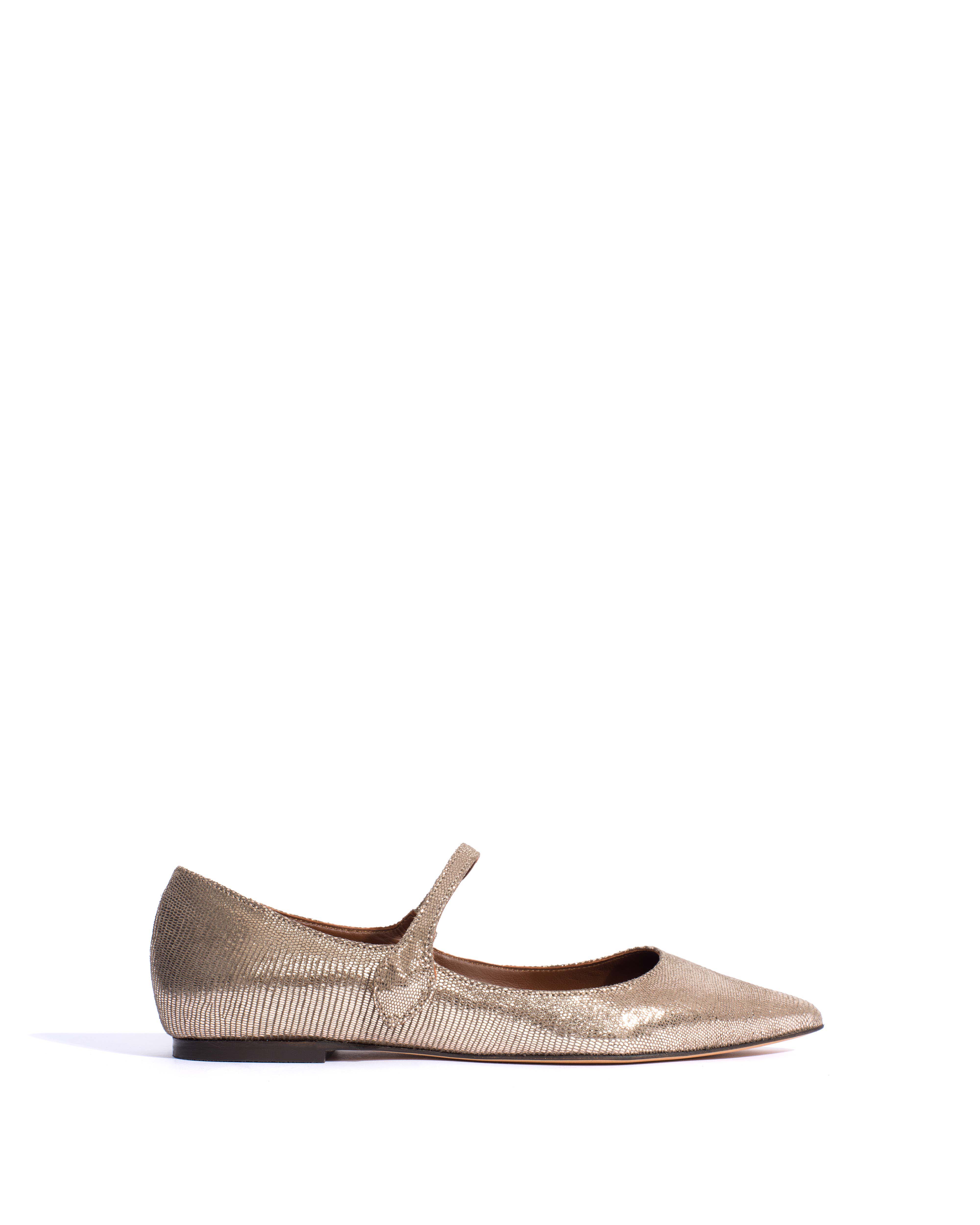 Fifi Lizard metallic goat Vintage champagne