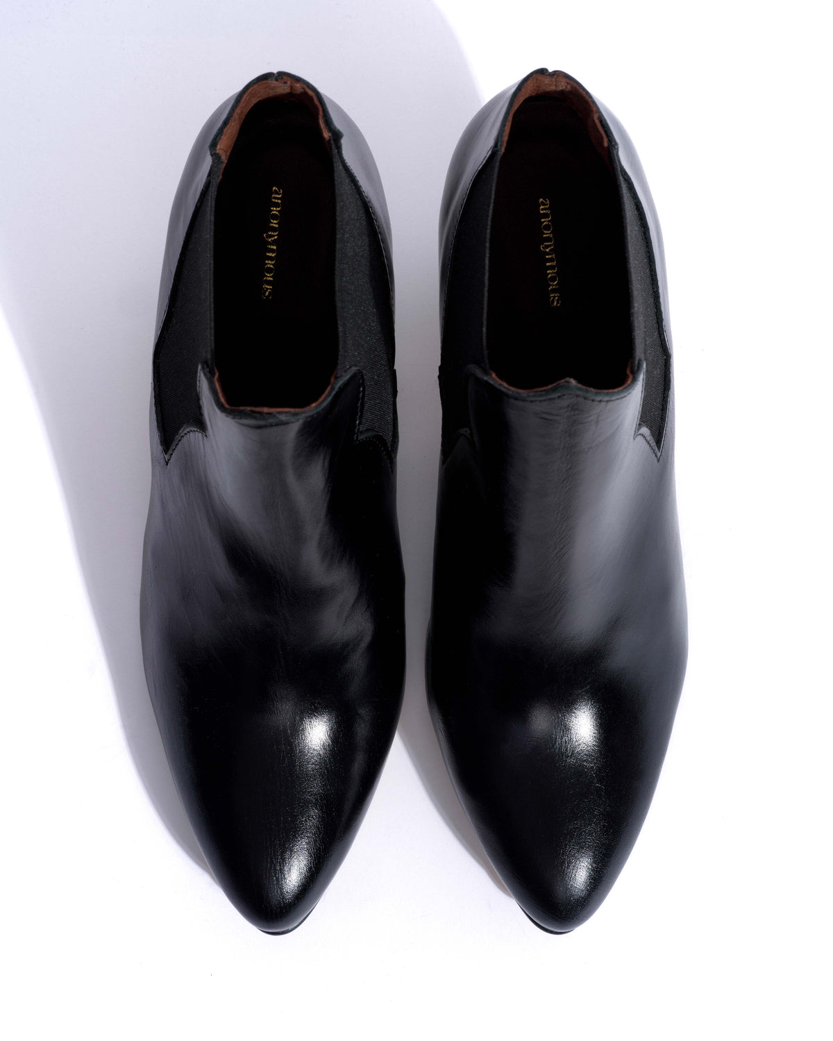 Shalli 50 stiletto Crinkled polished goat Black