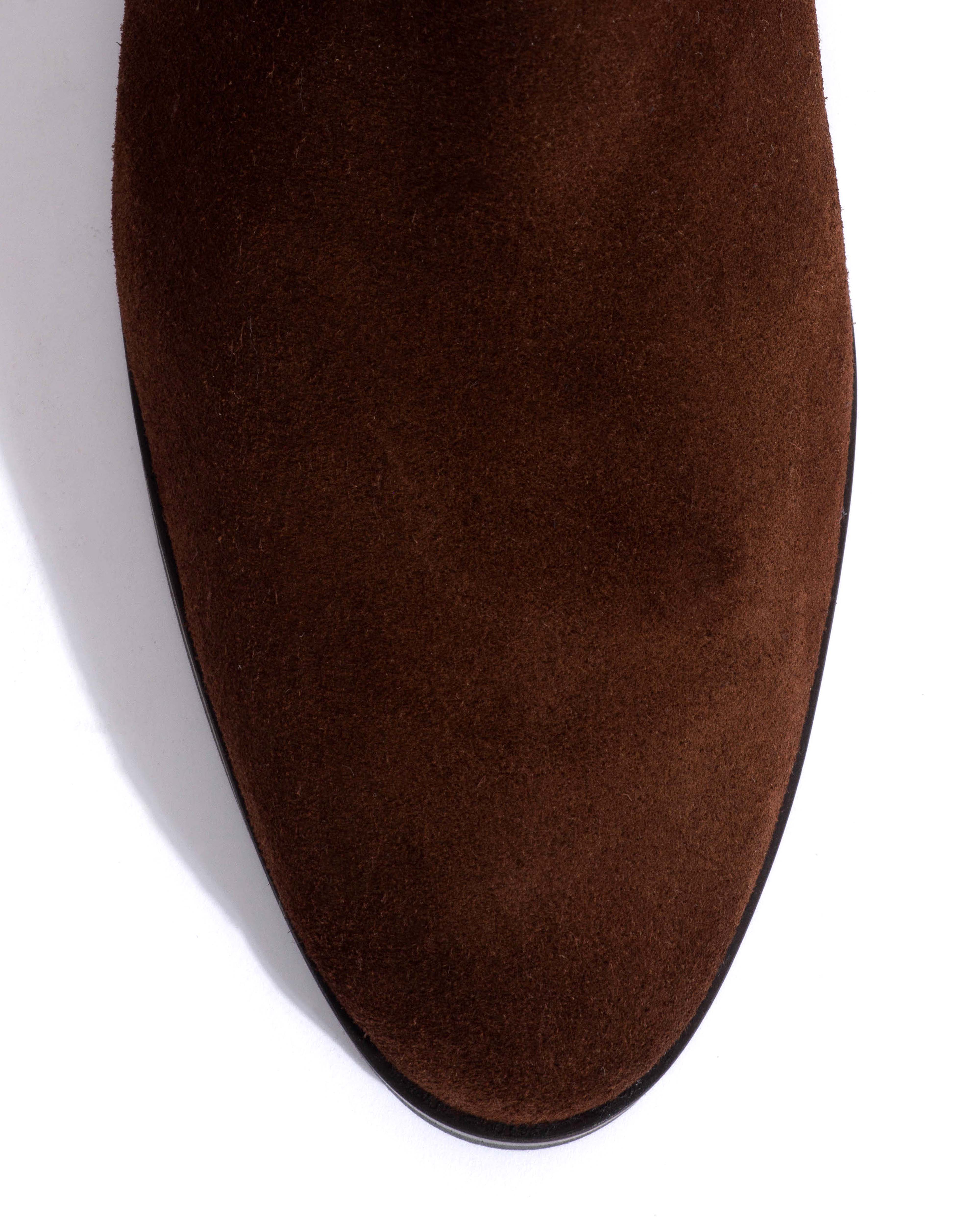 Fiona 35 Calf suede Chocolate