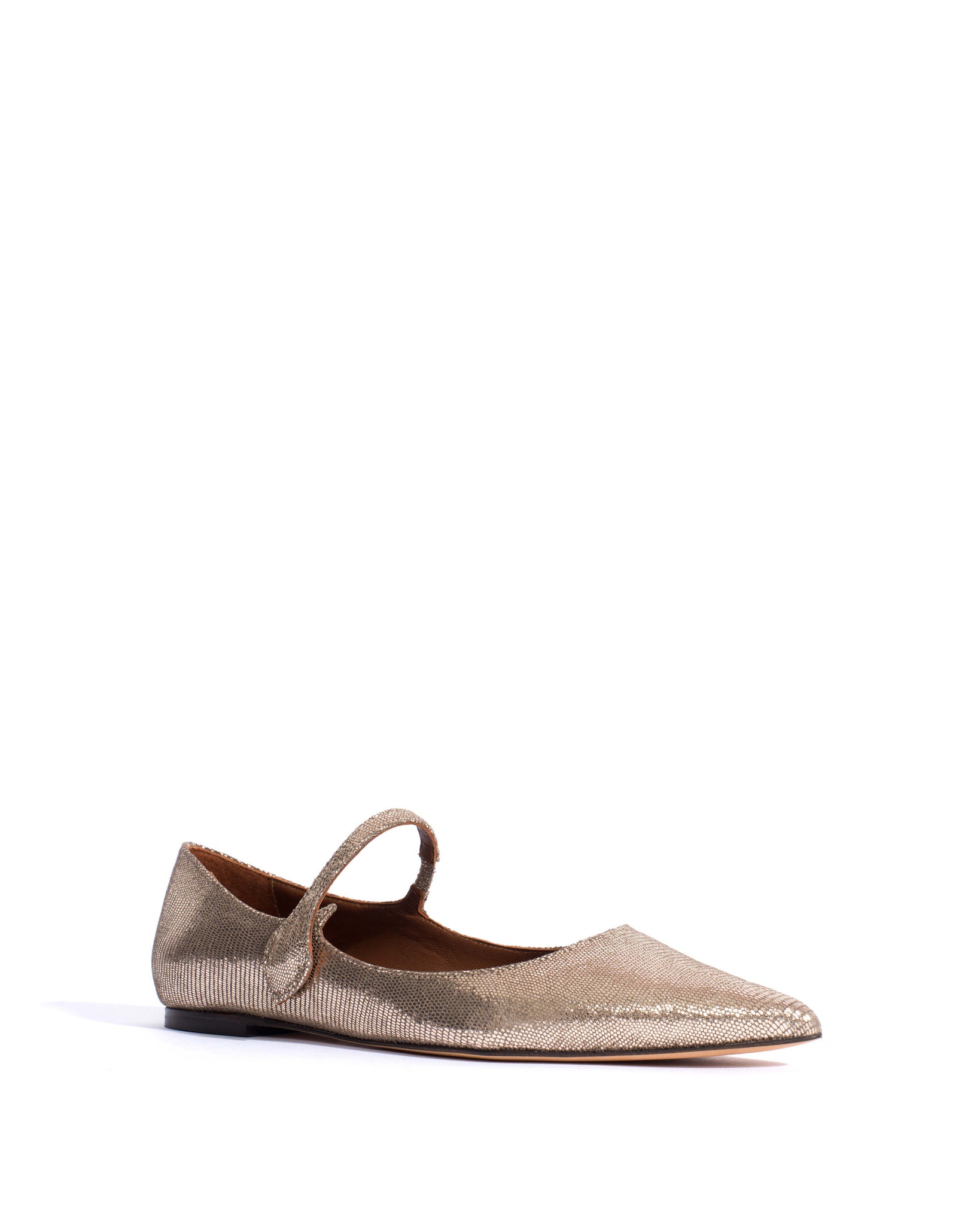 Fifi Lizard metallic goat Vintage champagne