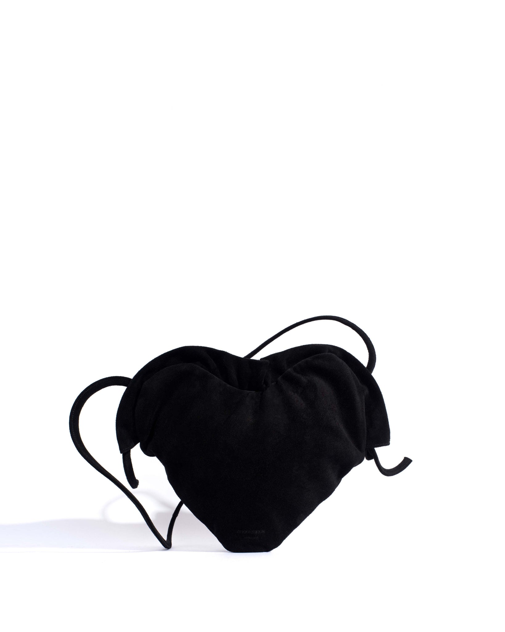 Zally heart bag Calf suede Black
