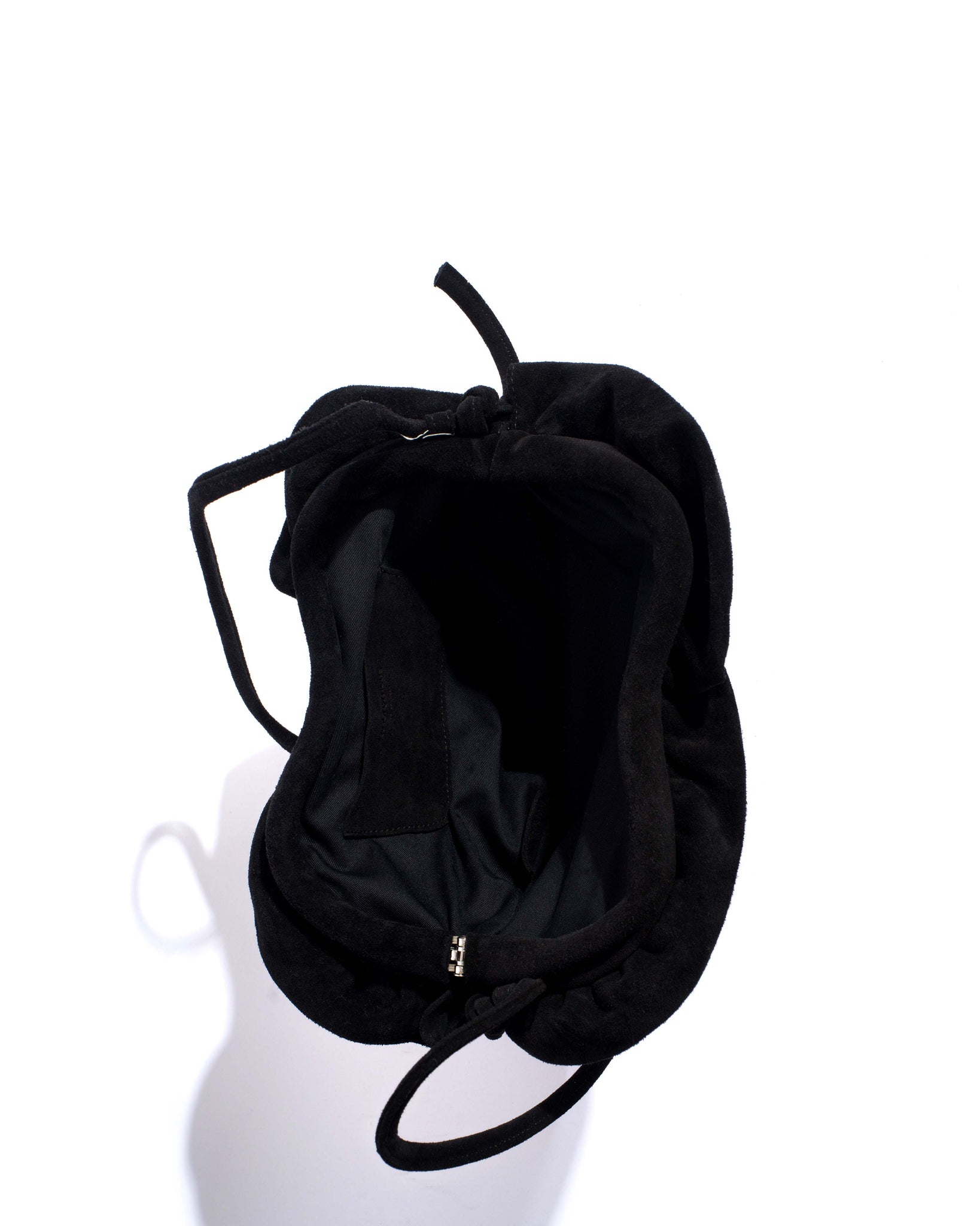 Zally heart bag Calf suede Black