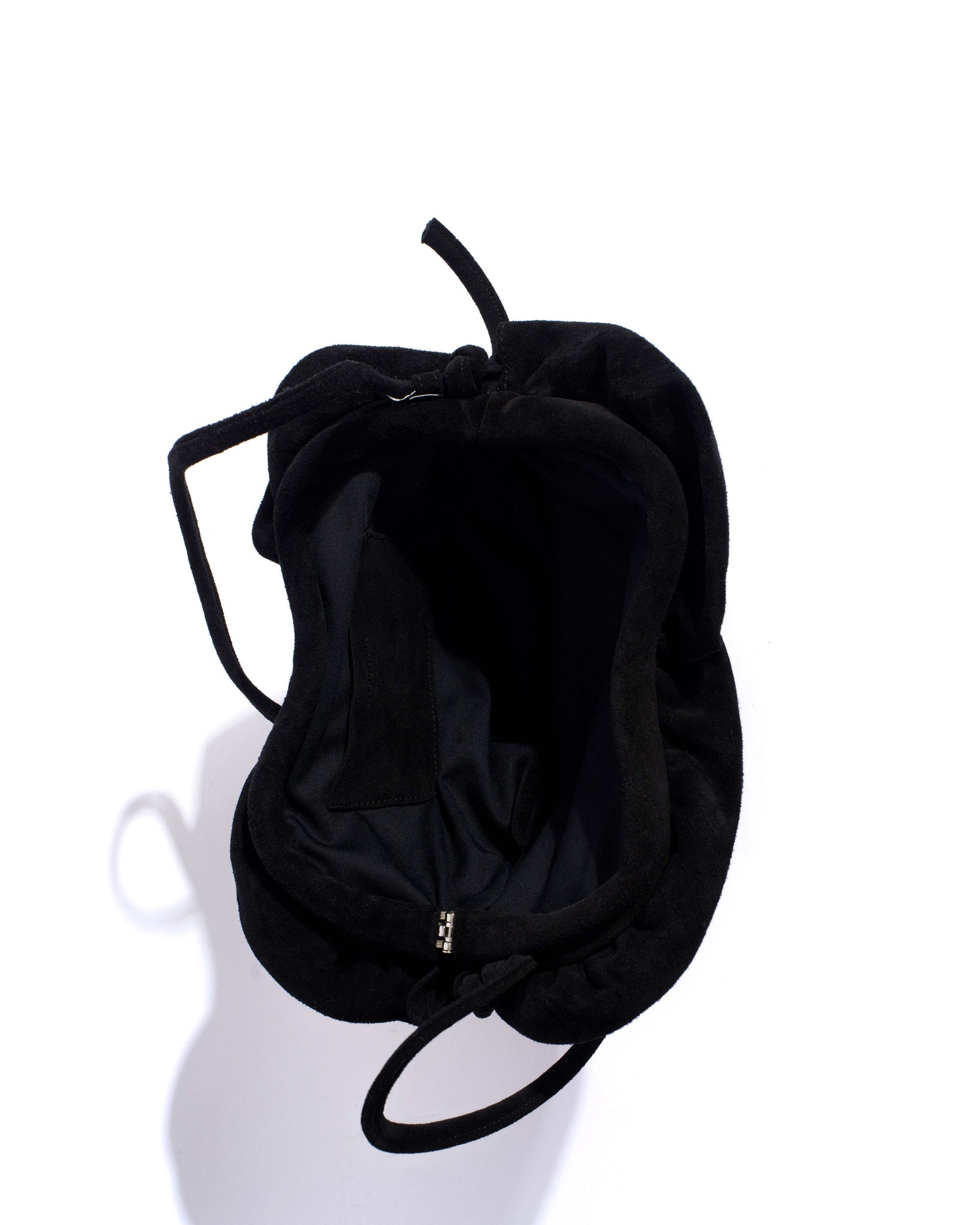 Zally heart bag Calf suede Black