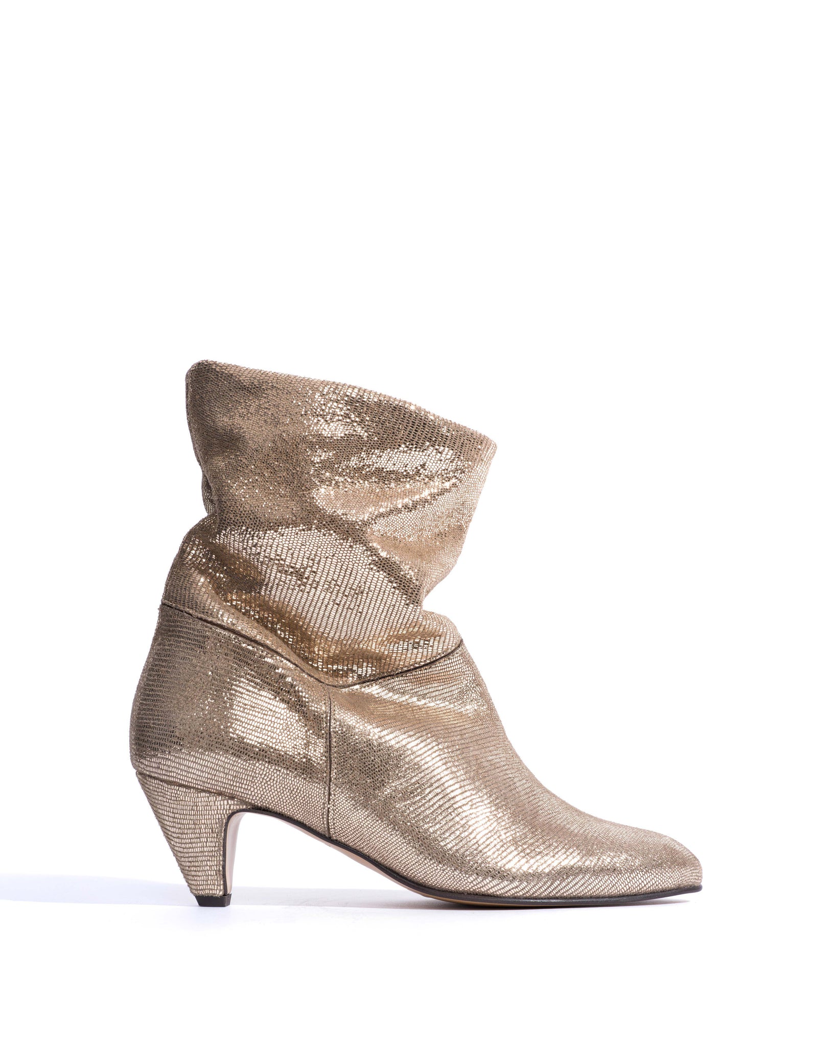 Jassi 50 stiletto Lizard metallic goat Vintage champagne - Anonymous Copenhagen Ankle boots