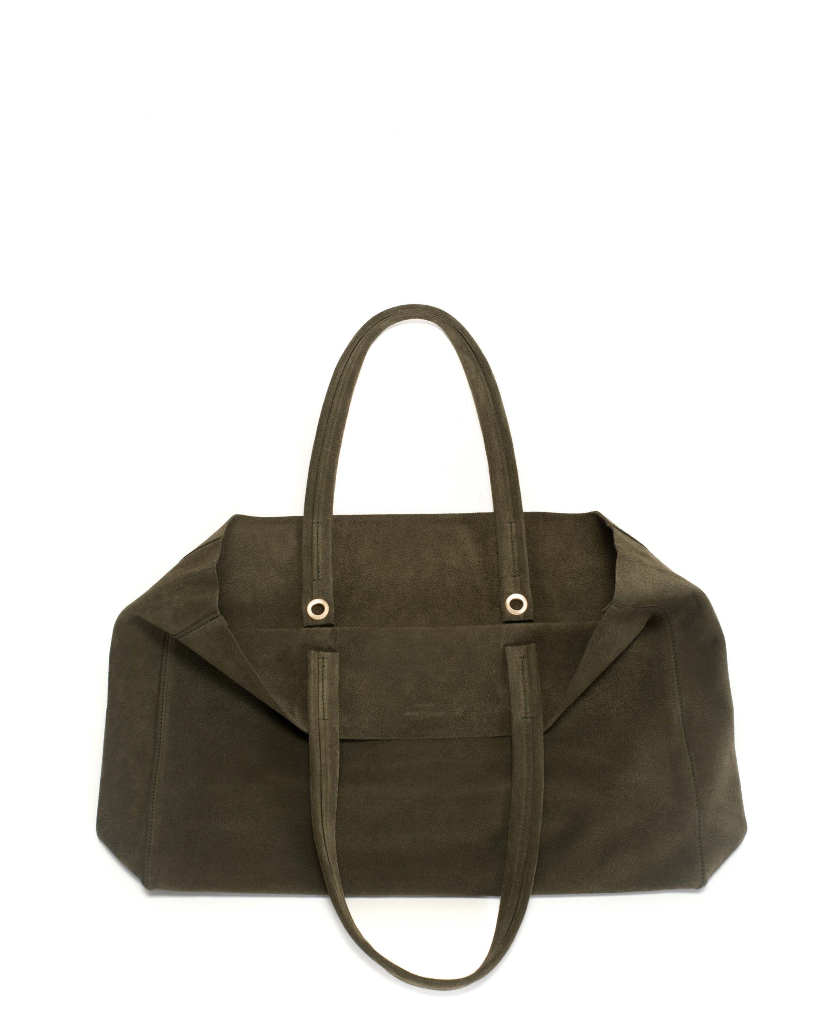 Ruba shopper Calf suede Moss green - Anonymous Copenhagen