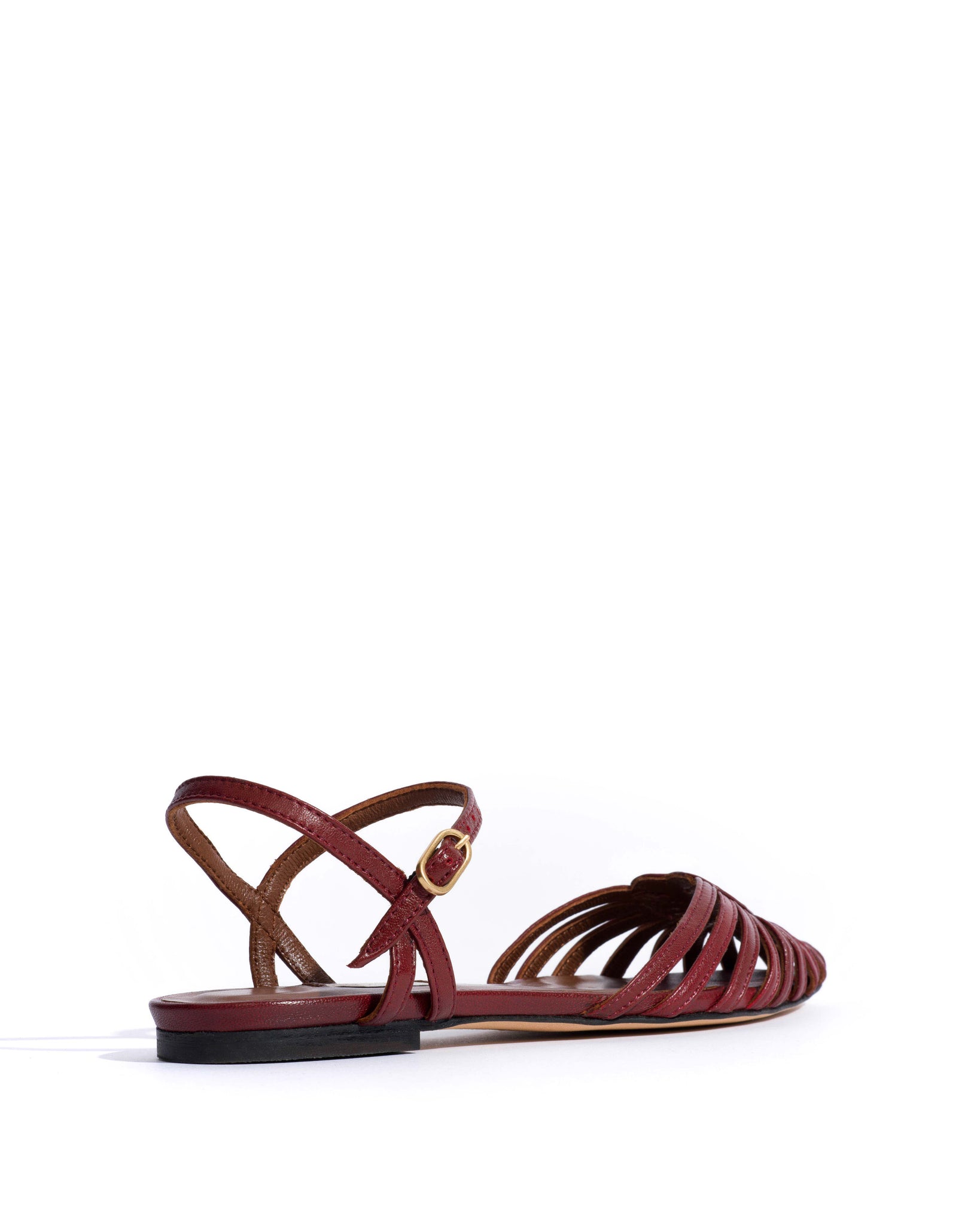 Keesha 10 Shiny lamb Pomegranate - Anonymous Copenhagen Flat sandals