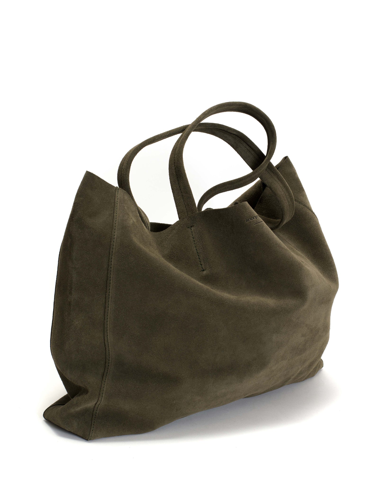 Ruba shopper Calf suede Moss green - Anonymous Copenhagen