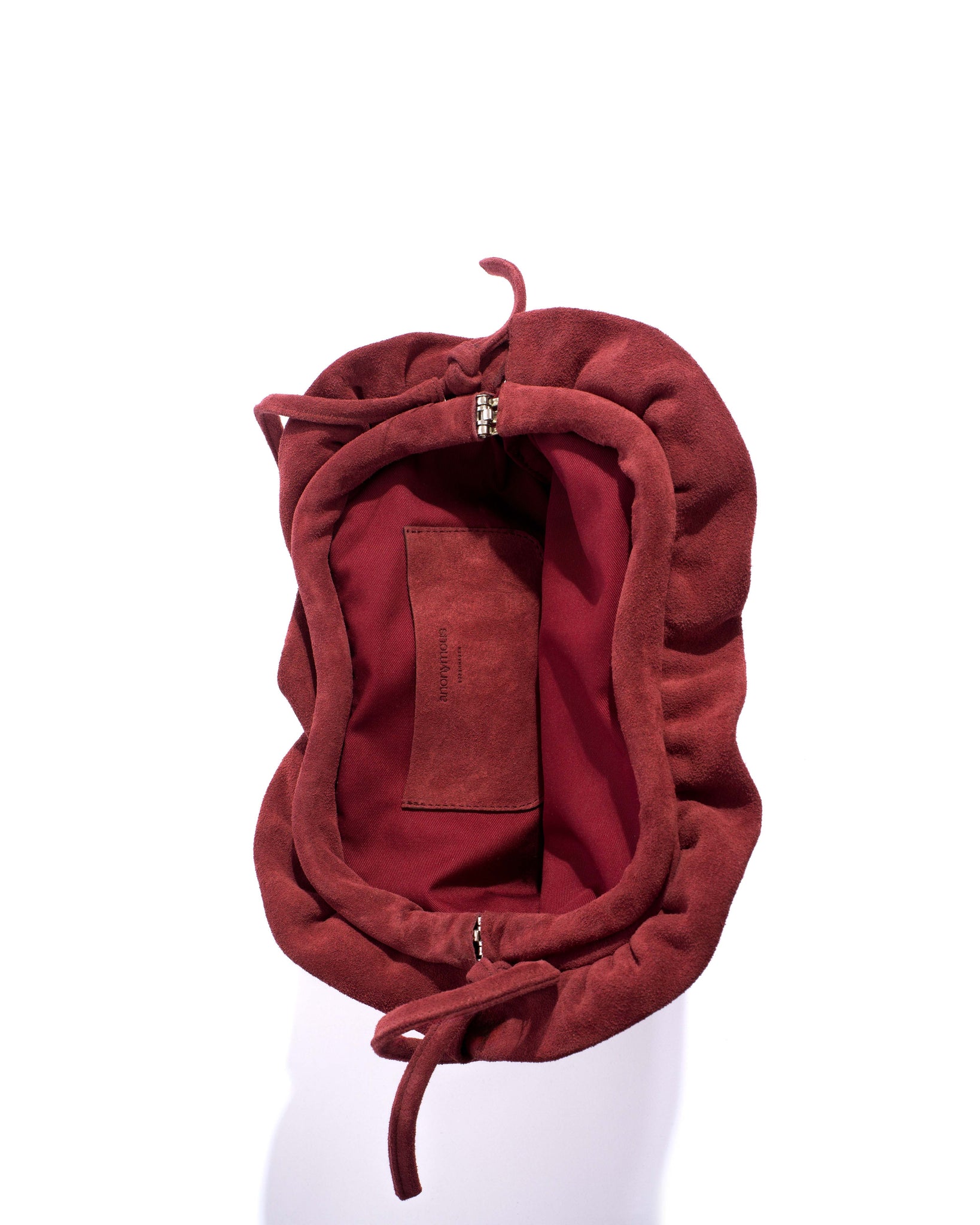 Zally heart bag Calf suede Pomegranate