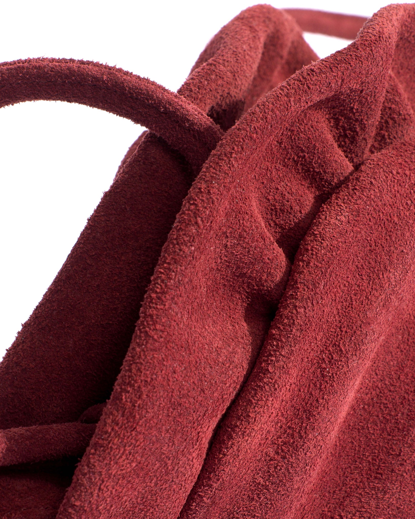 Zally heart bag Calf suede Pomegranate