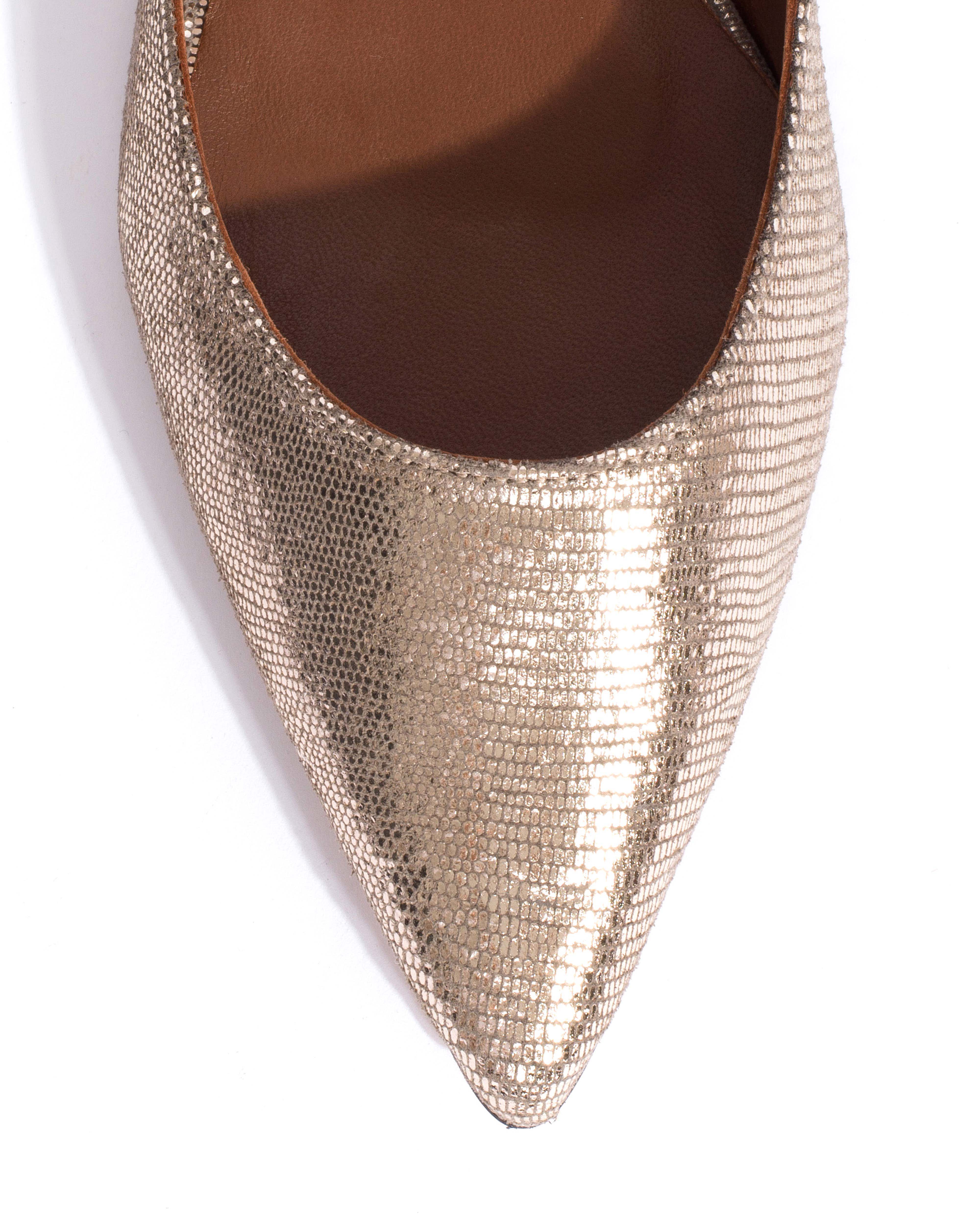 Fifi Lizard metallic goat Vintage champagne