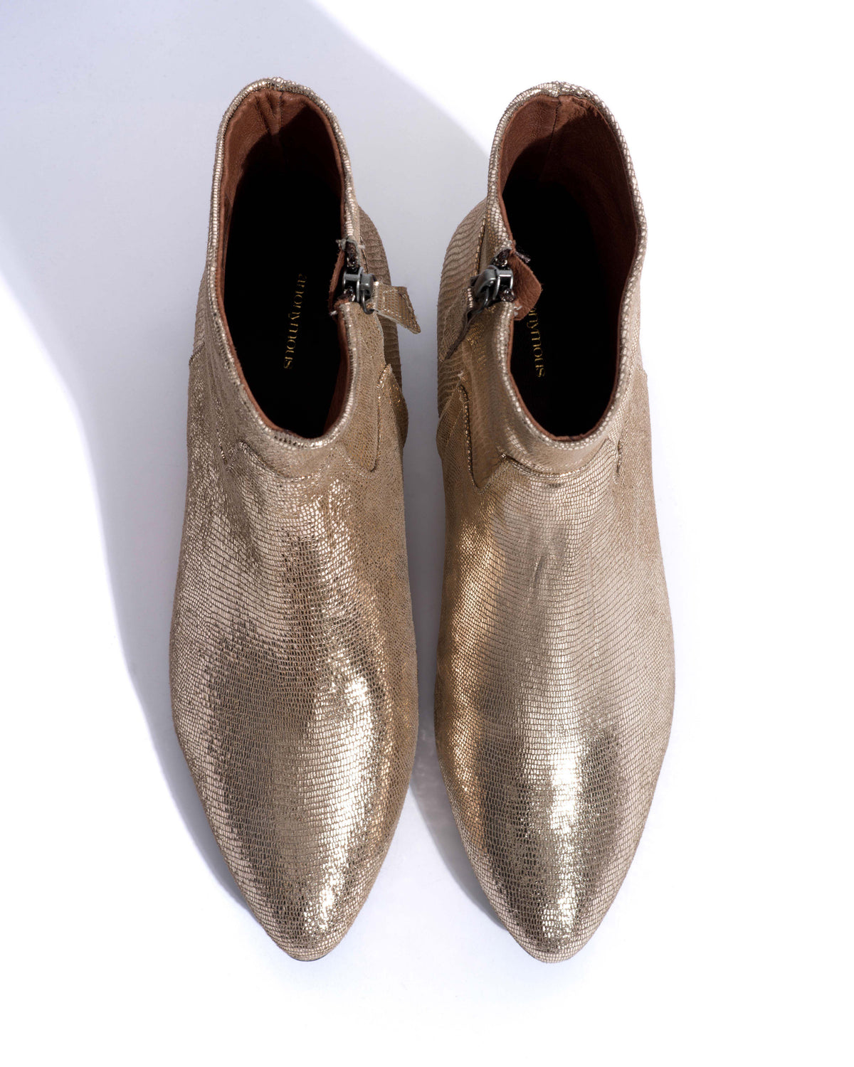 Morie 20 Lizard metallic goat Vintage champagne